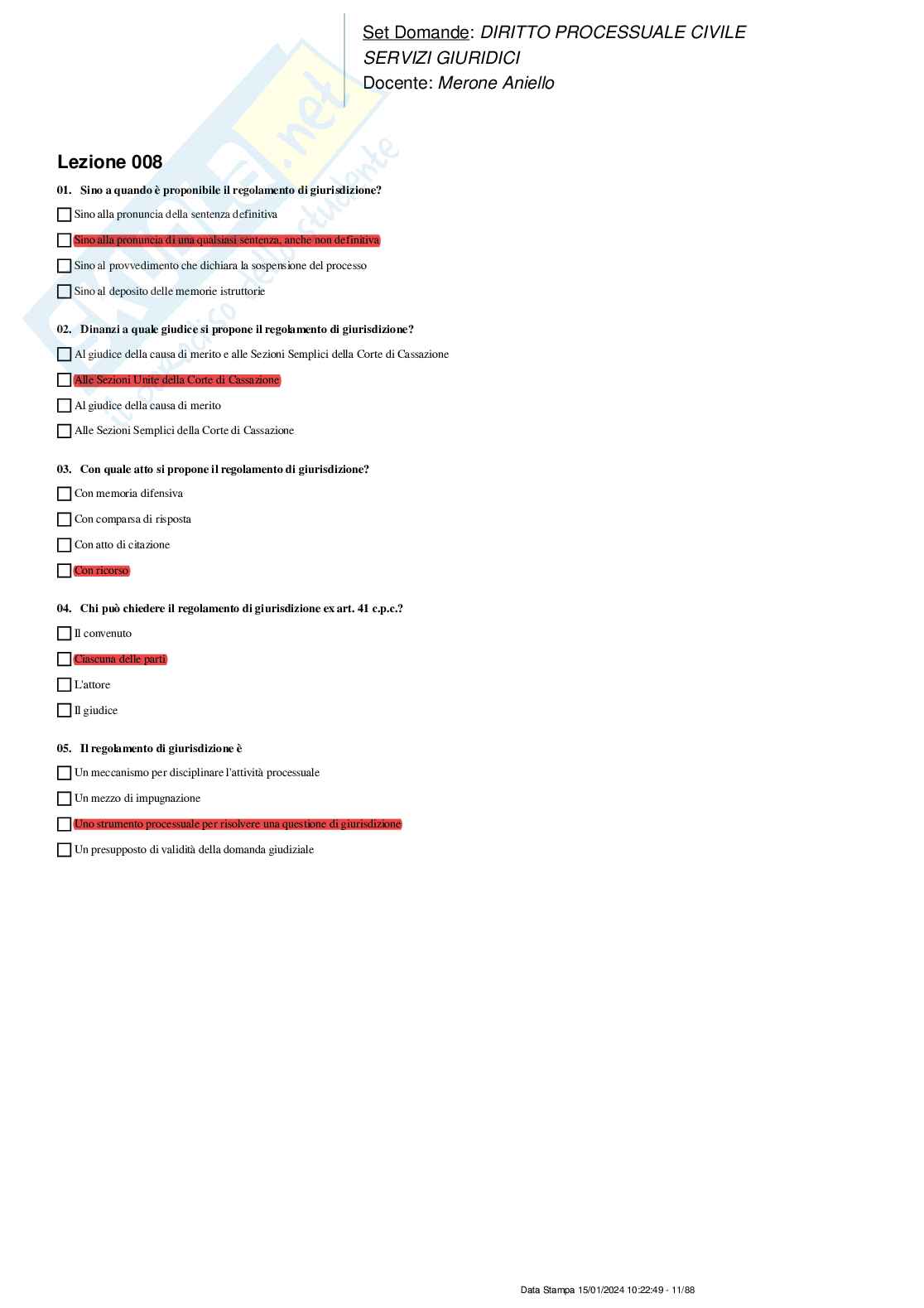Paniere nuovo (2024) completo di Diritto processuale civile  Pag. 11