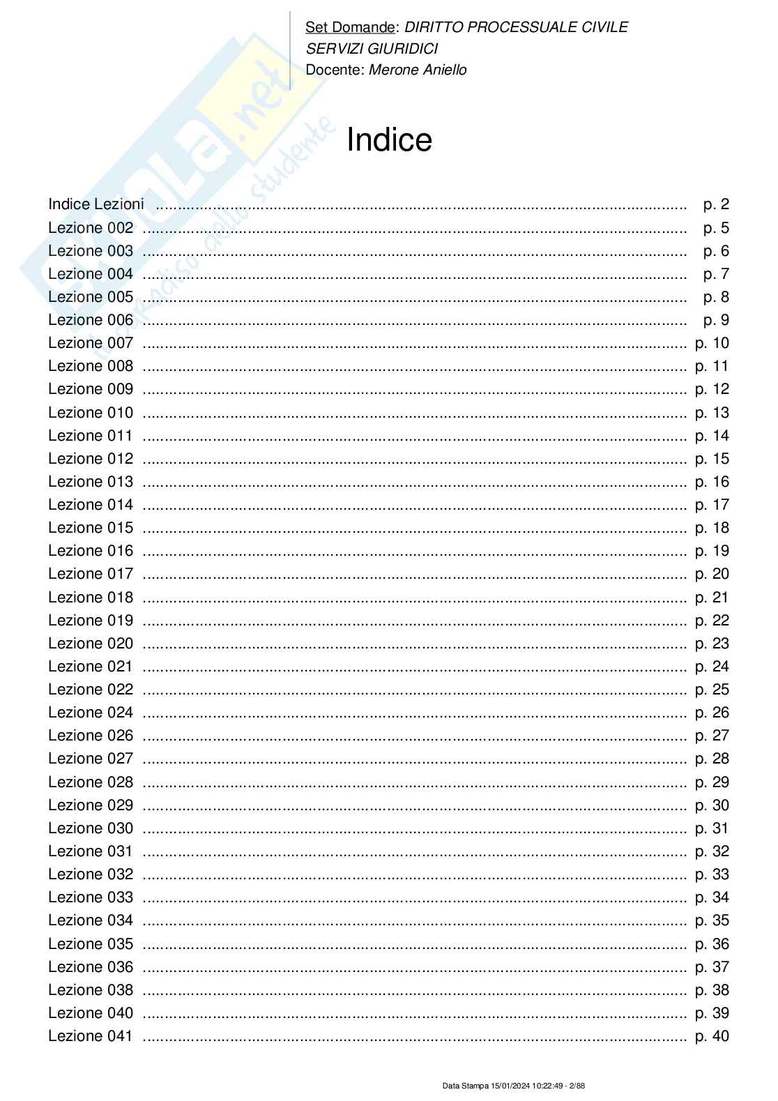 Paniere nuovo (2024) completo di Diritto processuale civile  Pag. 2