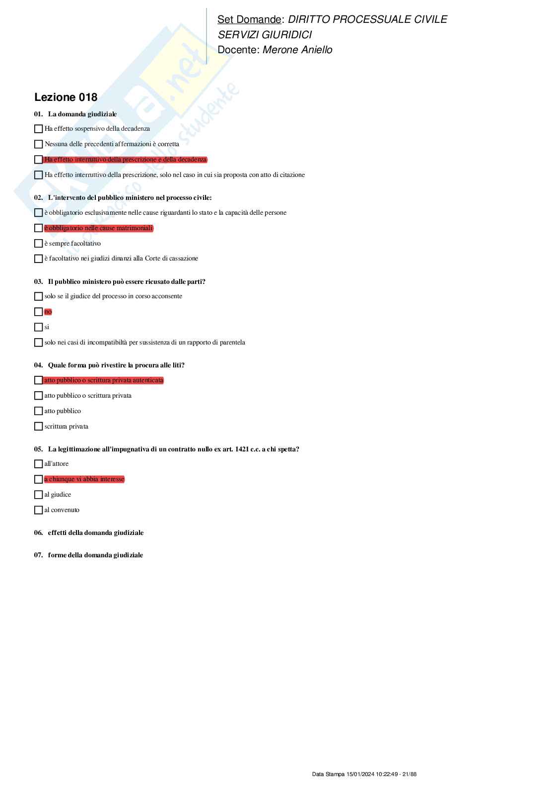 Paniere nuovo (2024) completo di Diritto processuale civile  Pag. 21