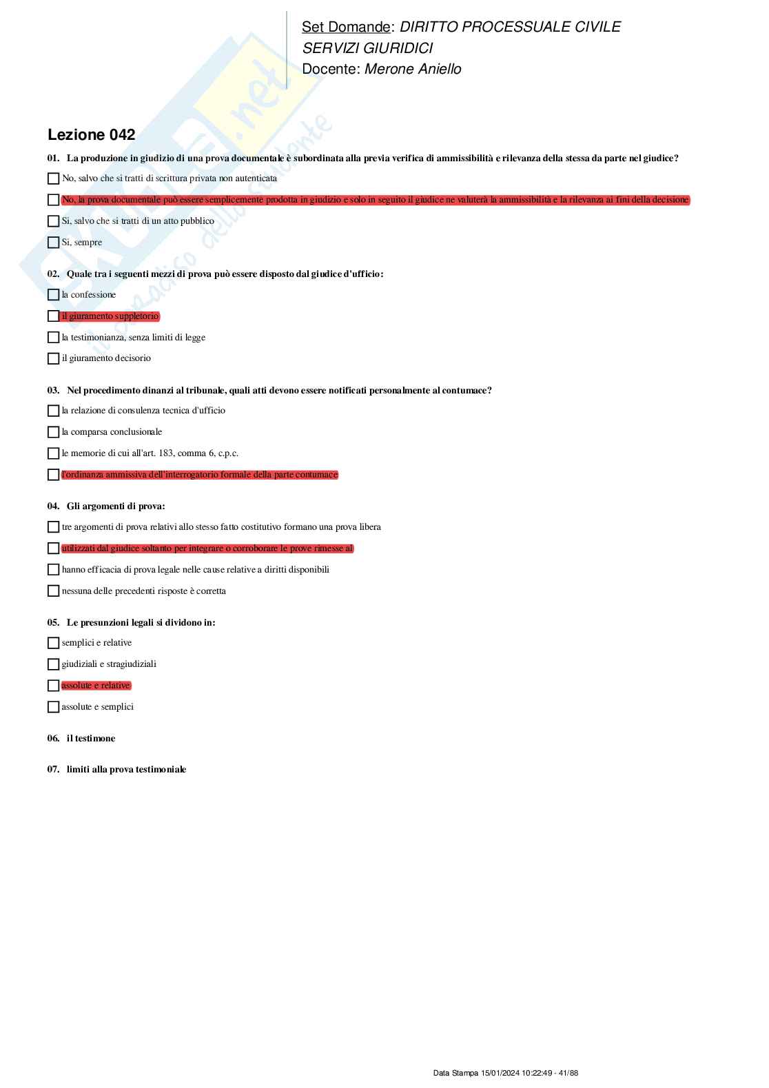 Paniere nuovo (2024) completo di Diritto processuale civile  Pag. 41