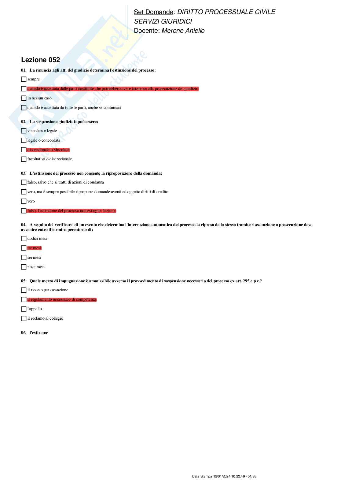 Paniere nuovo (2024) completo di Diritto processuale civile  Pag. 51