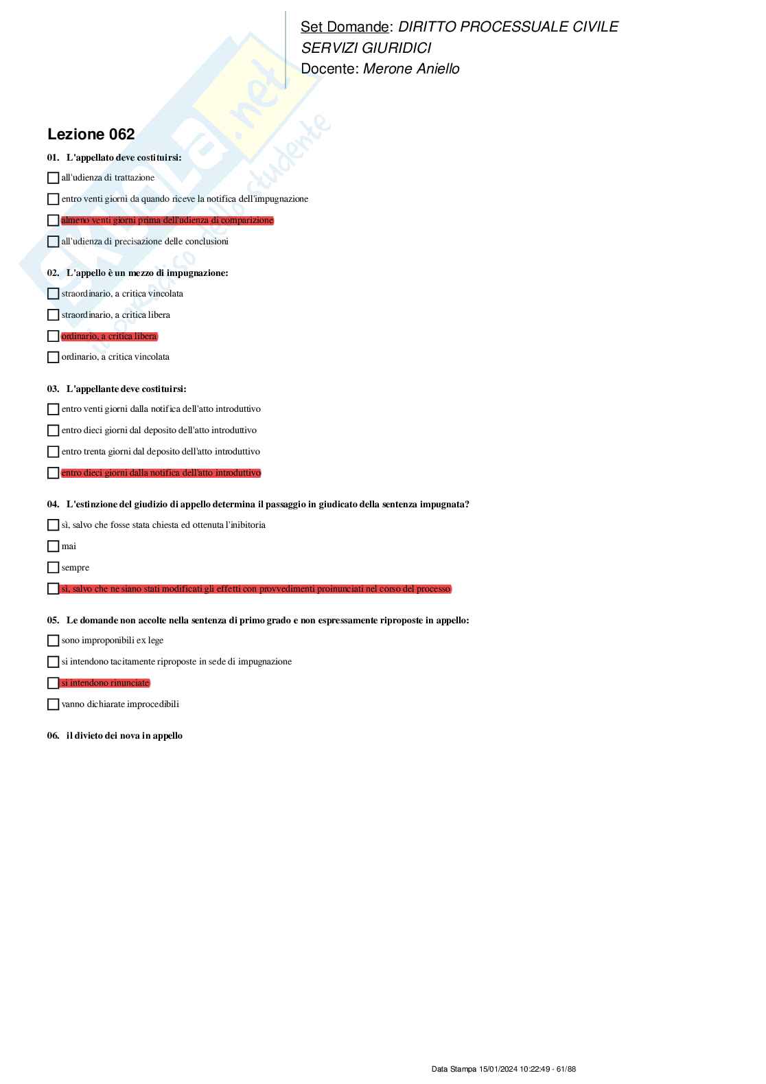 Paniere nuovo (2024) completo di Diritto processuale civile  Pag. 61