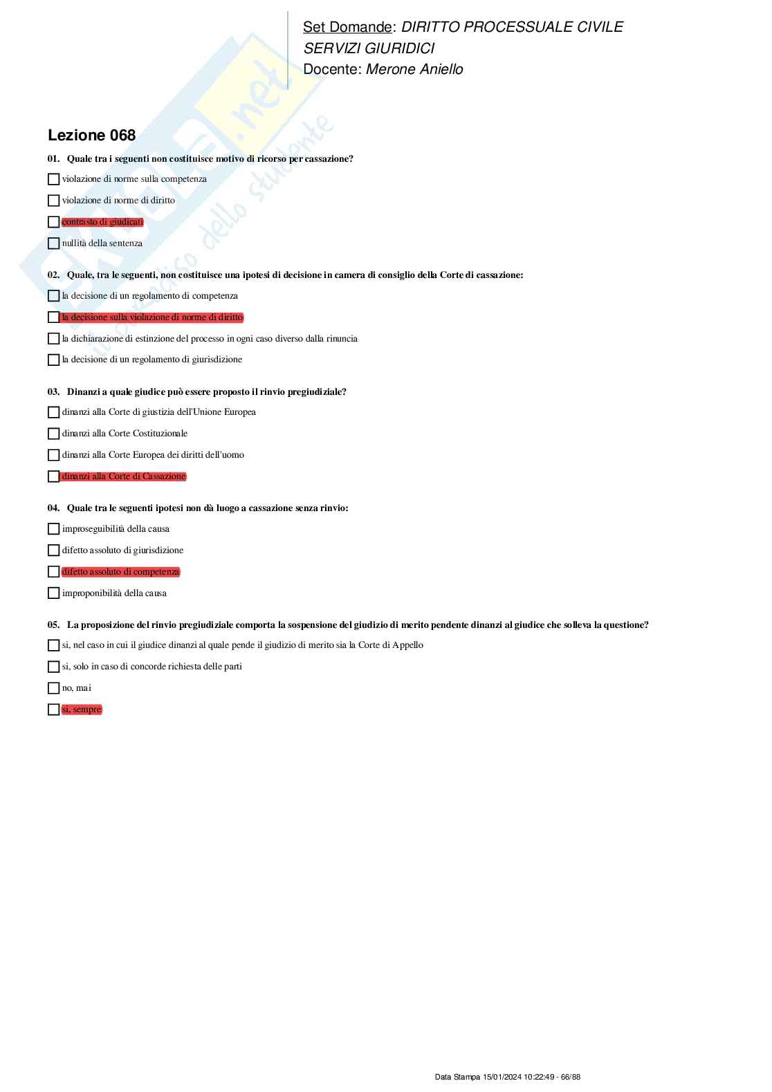 Paniere nuovo (2024) completo di Diritto processuale civile  Pag. 66