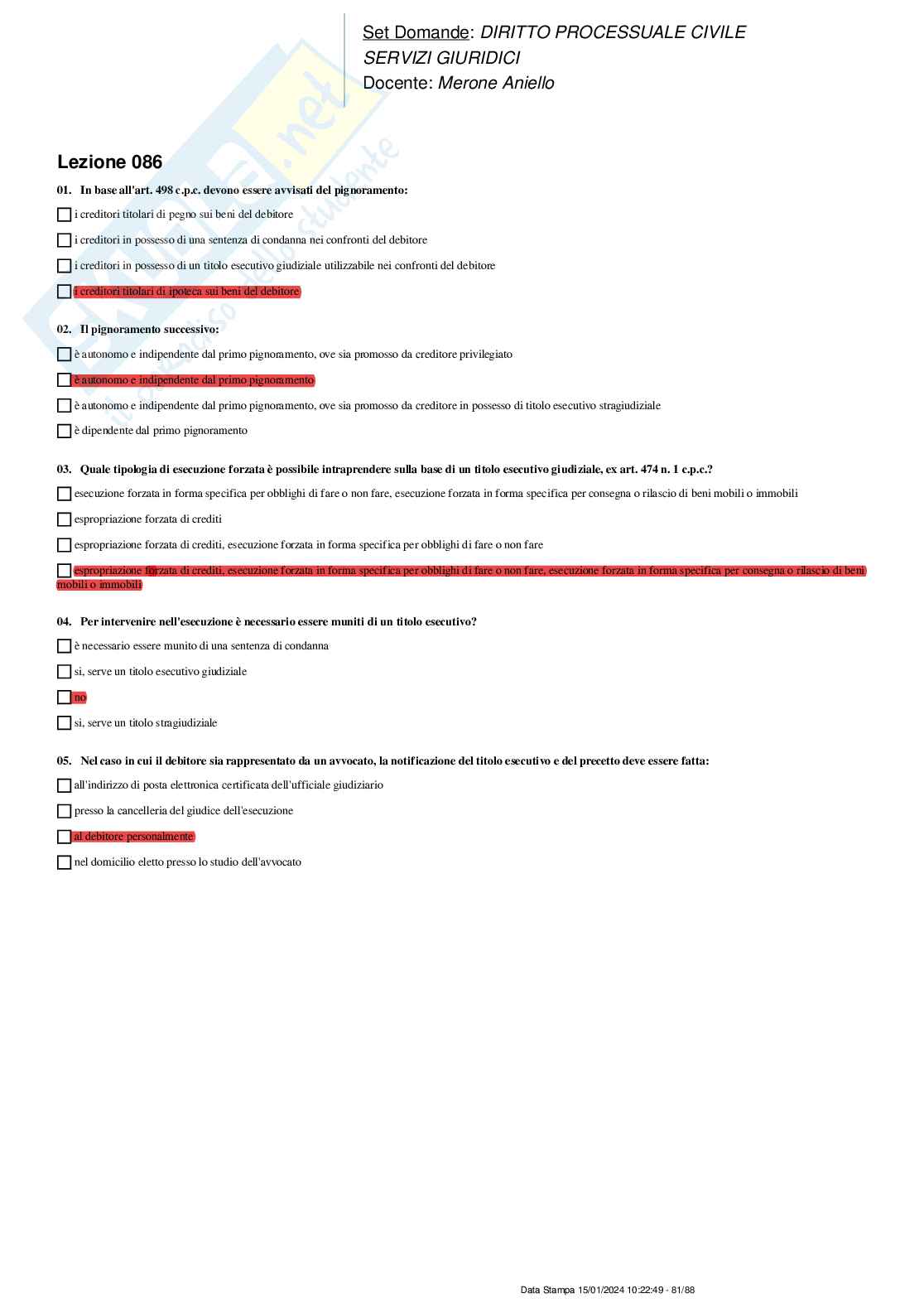 Paniere nuovo (2024) completo di Diritto processuale civile  Pag. 81