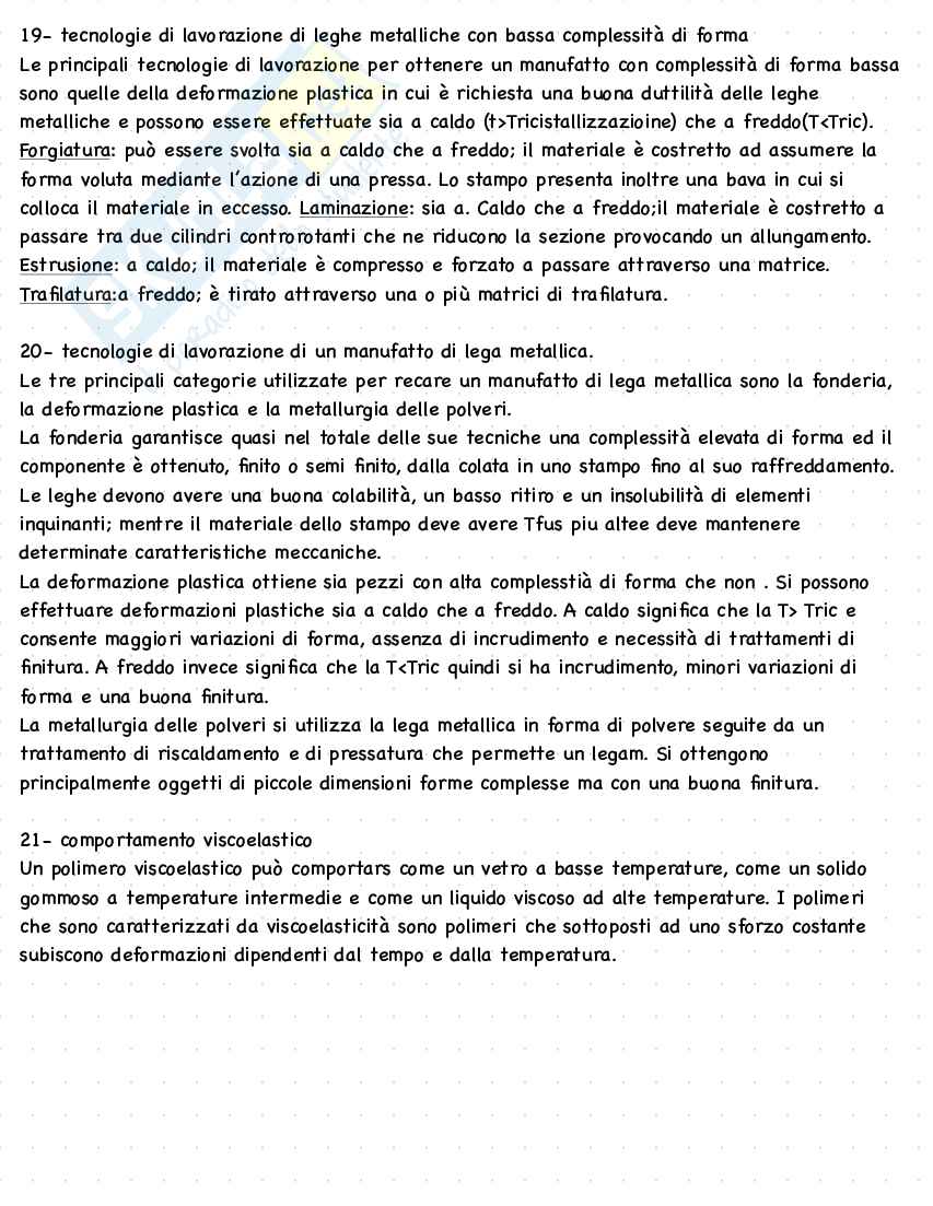 Domande esame Tecnologie dei materiali Pag. 11