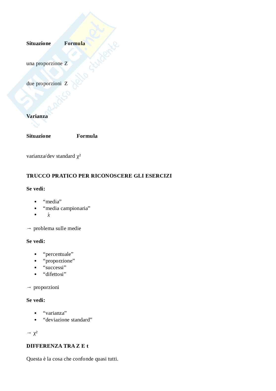 Formulario Statistica aziendale Pag. 11