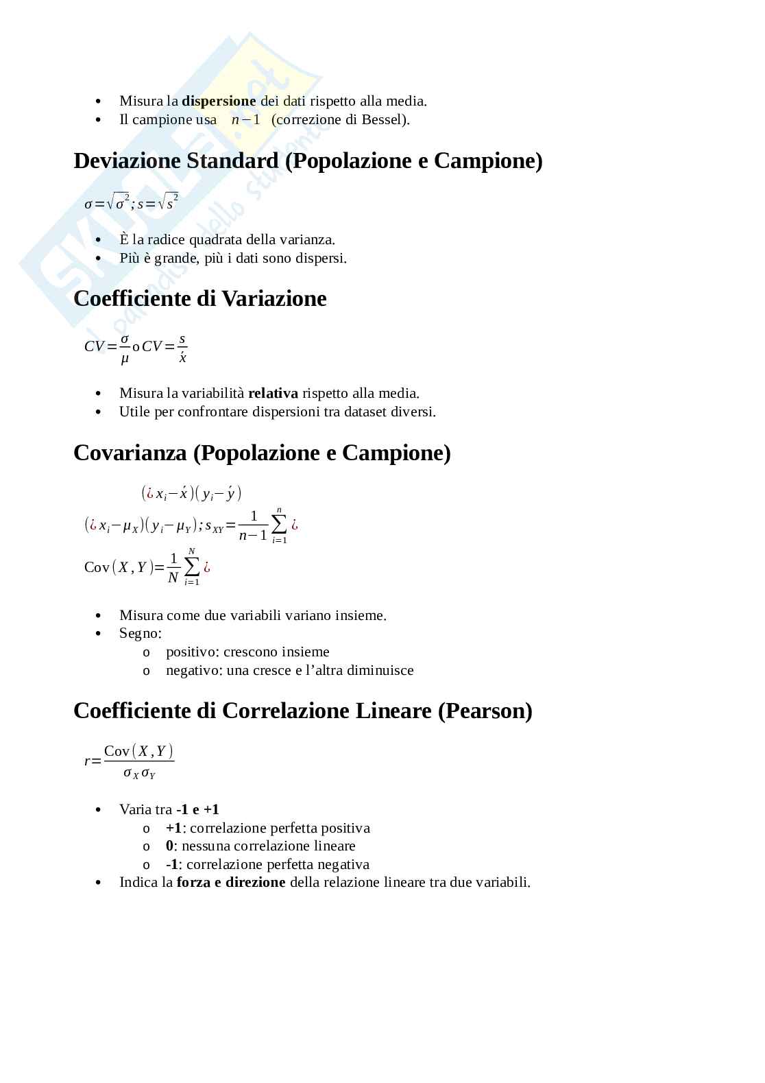 Formulario Statistica aziendale Pag. 2