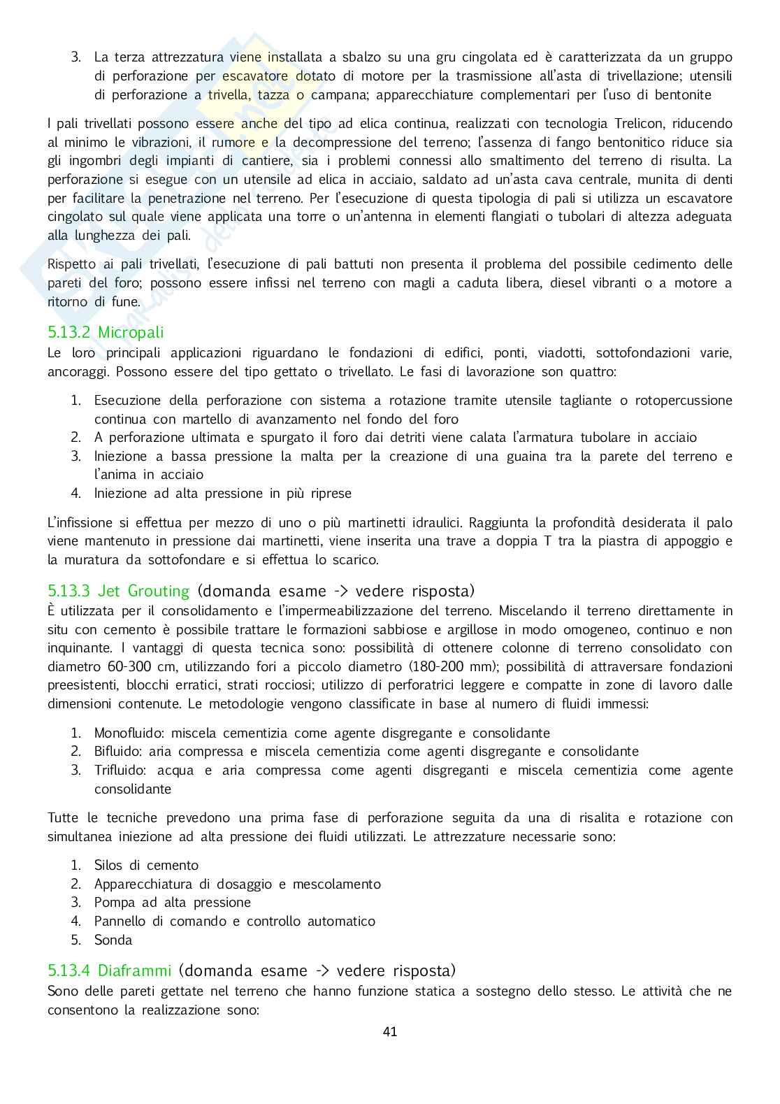 Appunti di Tecnica e Sicurezza dei Cantieri Pag. 41