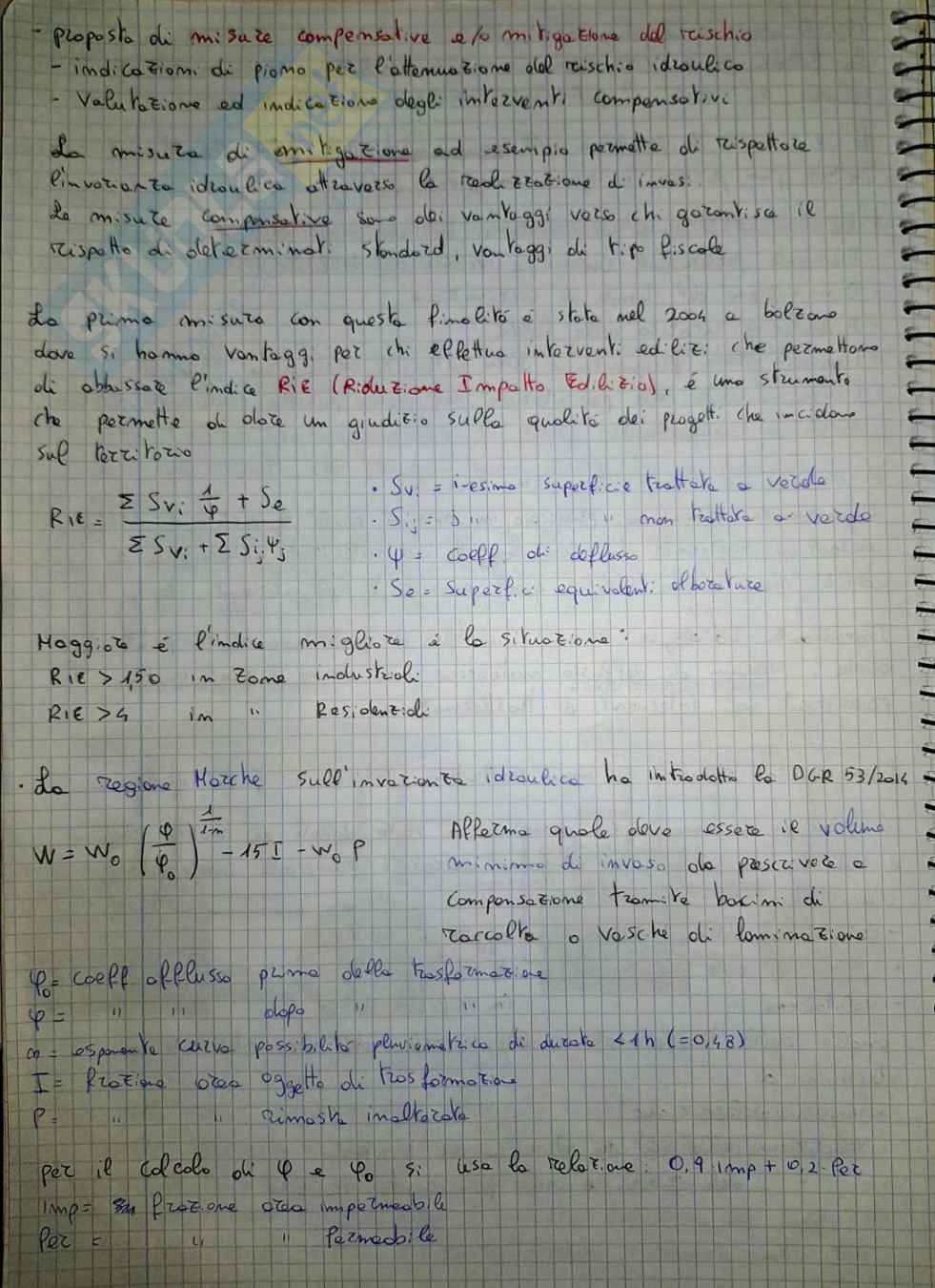Lezione appunti progettazione Opere idrauliche ed Esercizi d'esame 2° semestre Pag. 91
