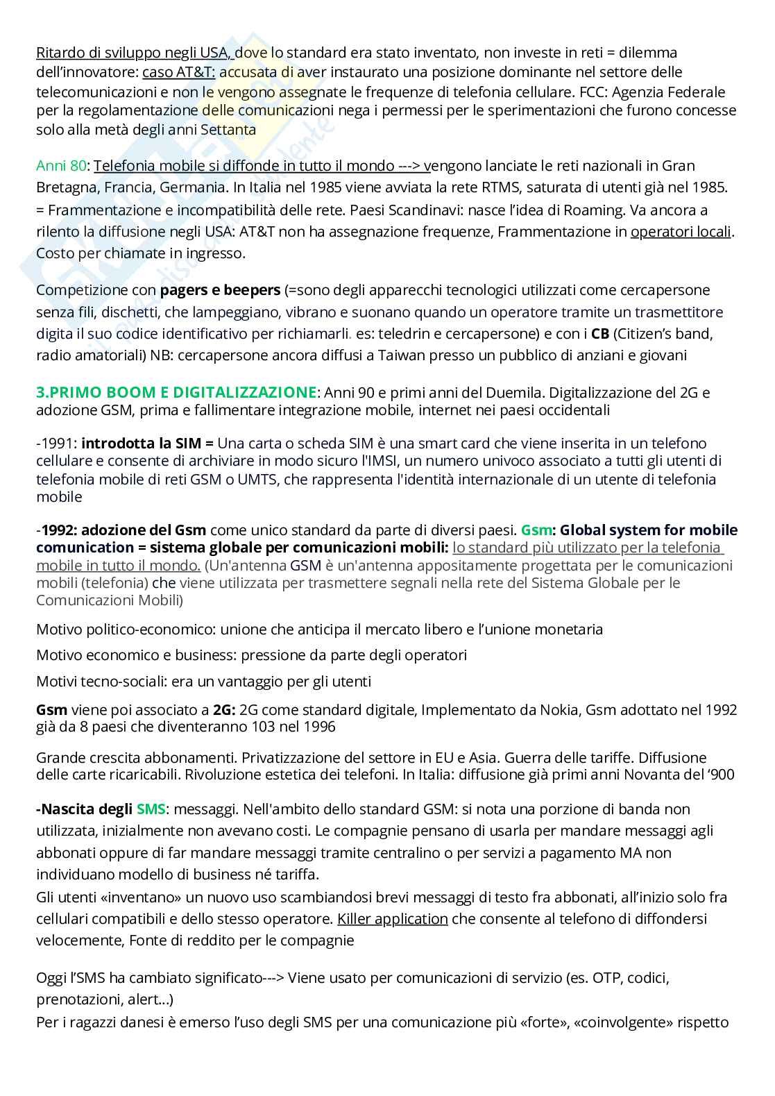 Riassunto esame Digital media, Prof. Locatelli Elisabetta, libro consigliato Media digitali, la storia, i contesti sociali, le narrazioni, Laterza Pag. 16