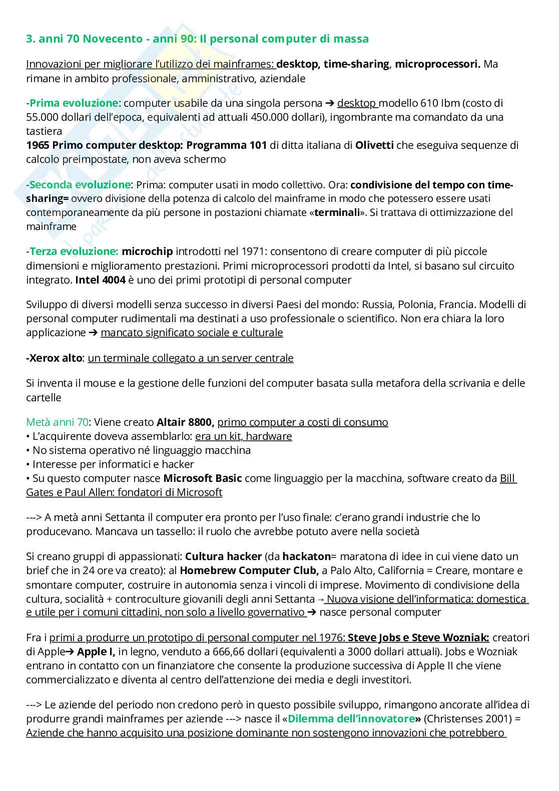 Riassunto esame Digital media, Prof. Locatelli Elisabetta, libro consigliato Media digitali, la storia, i contesti sociali, le narrazioni, Laterza Pag. 6