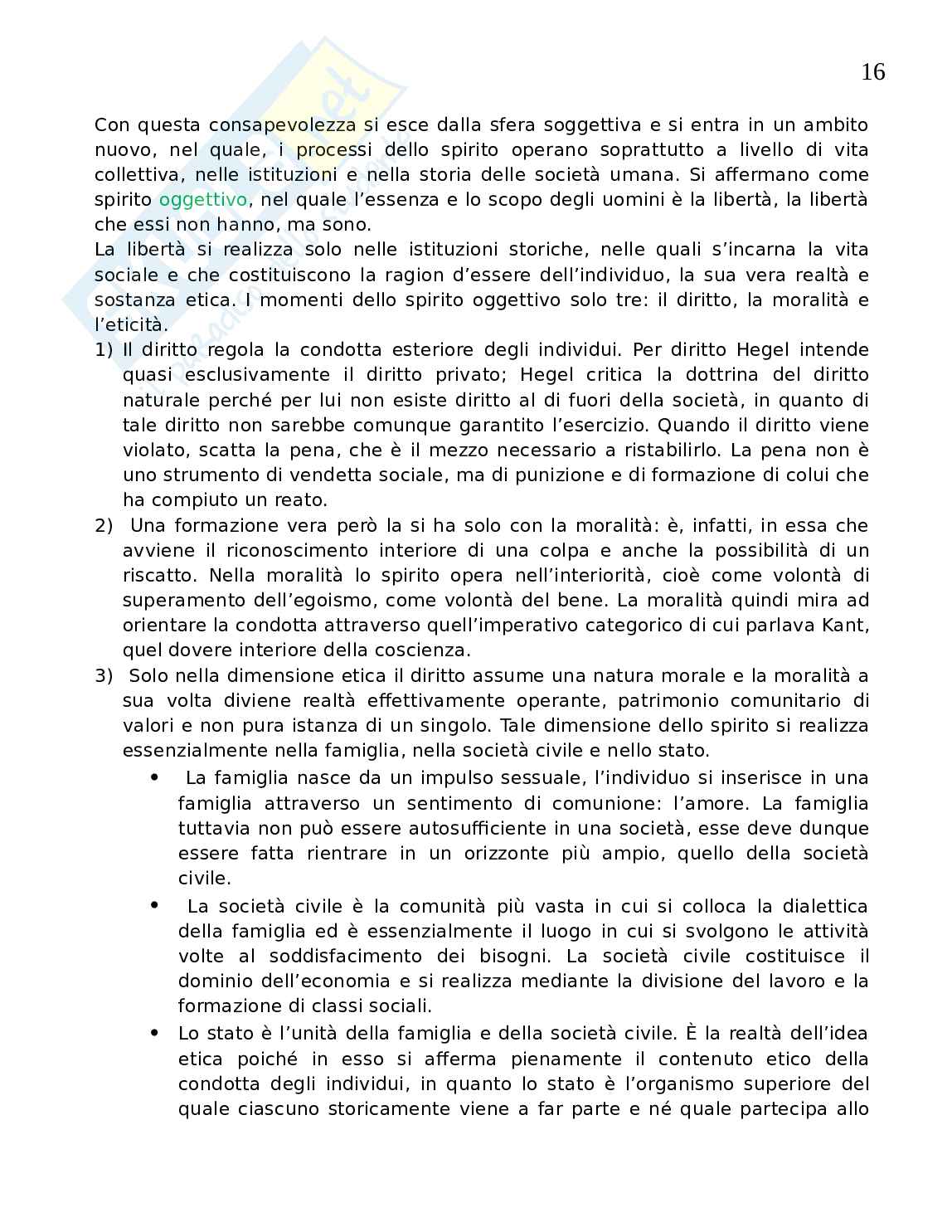 Hegel, Georg Wilhelm Friedrich - Vita e pensiero (2) Pag. 16