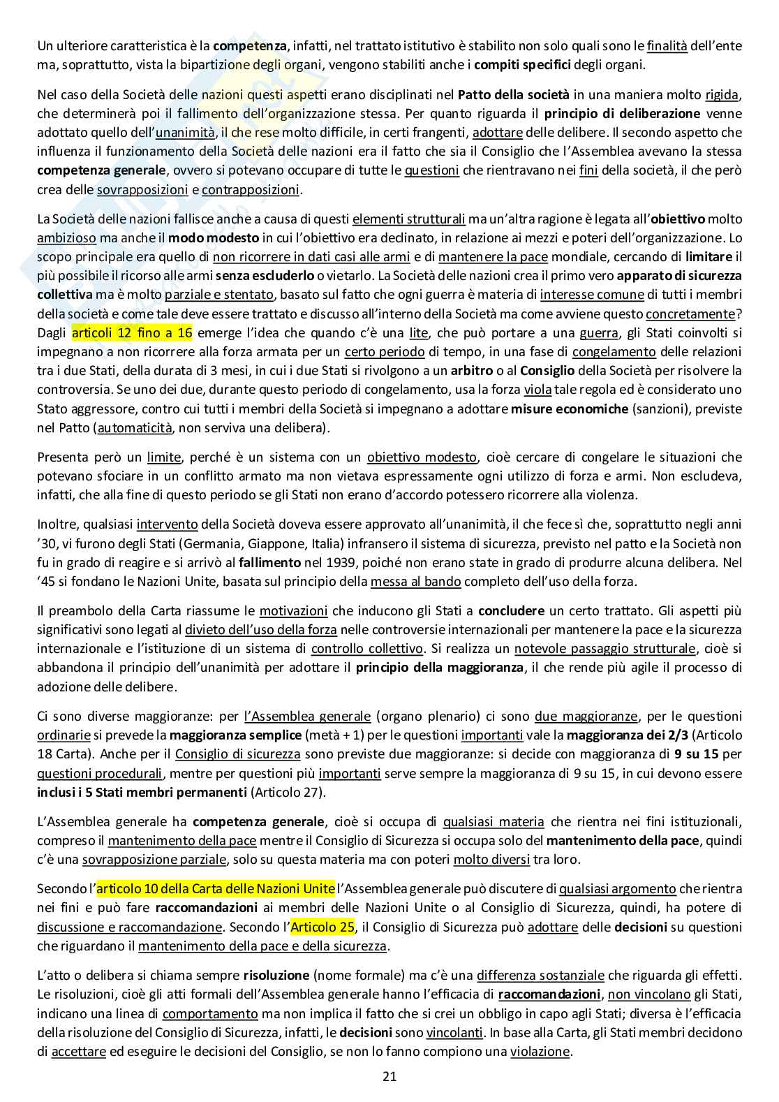 Riassunto esame Diritto internazionale, Prof. Arcari Maurizio, libro consigliato Corso di diritto internazionale, T. Scovazzi Pag. 21