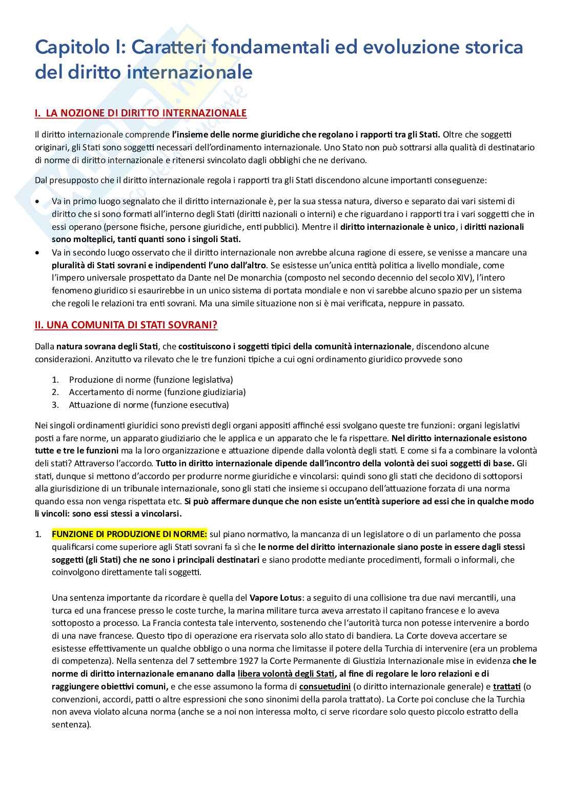 Appunti completi di Diritto internazionale Pag. 2