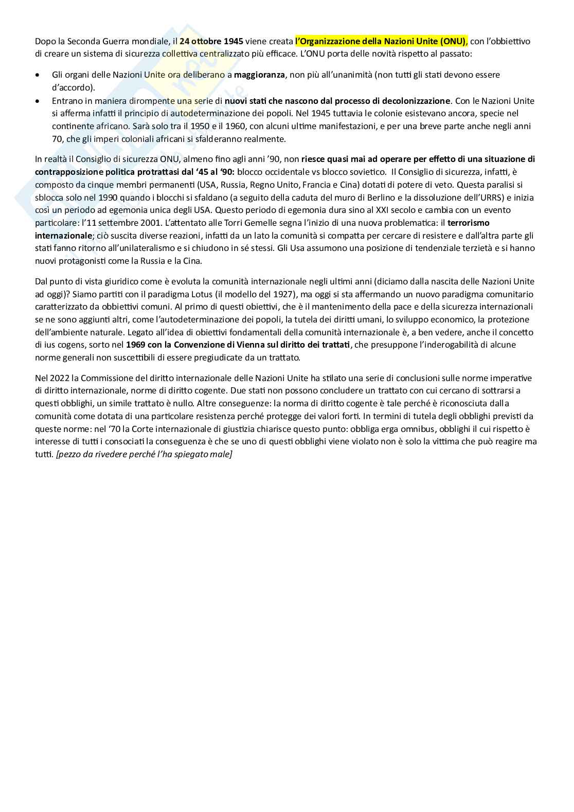 Appunti completi di Diritto internazionale Pag. 6