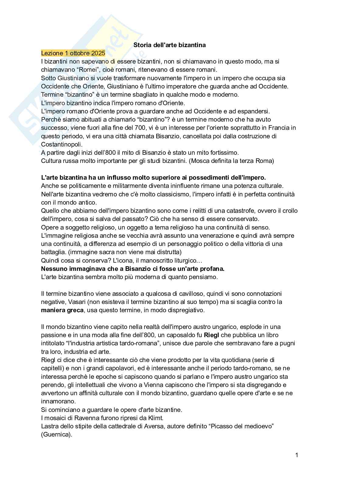Appunti delle lezioni Storia dell'arte medievale  Pag. 2