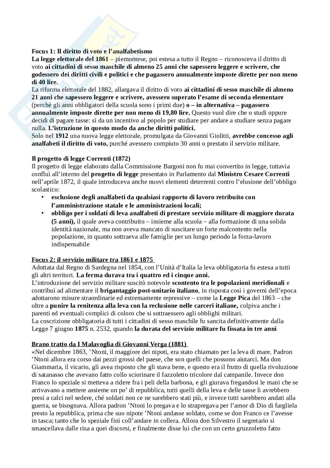Riassunto esame Storia dell'educazione , Prof. Meda Juri, libro consigliato Storia dell'educazione, Ghizzoni, Mattioni Pag. 16
