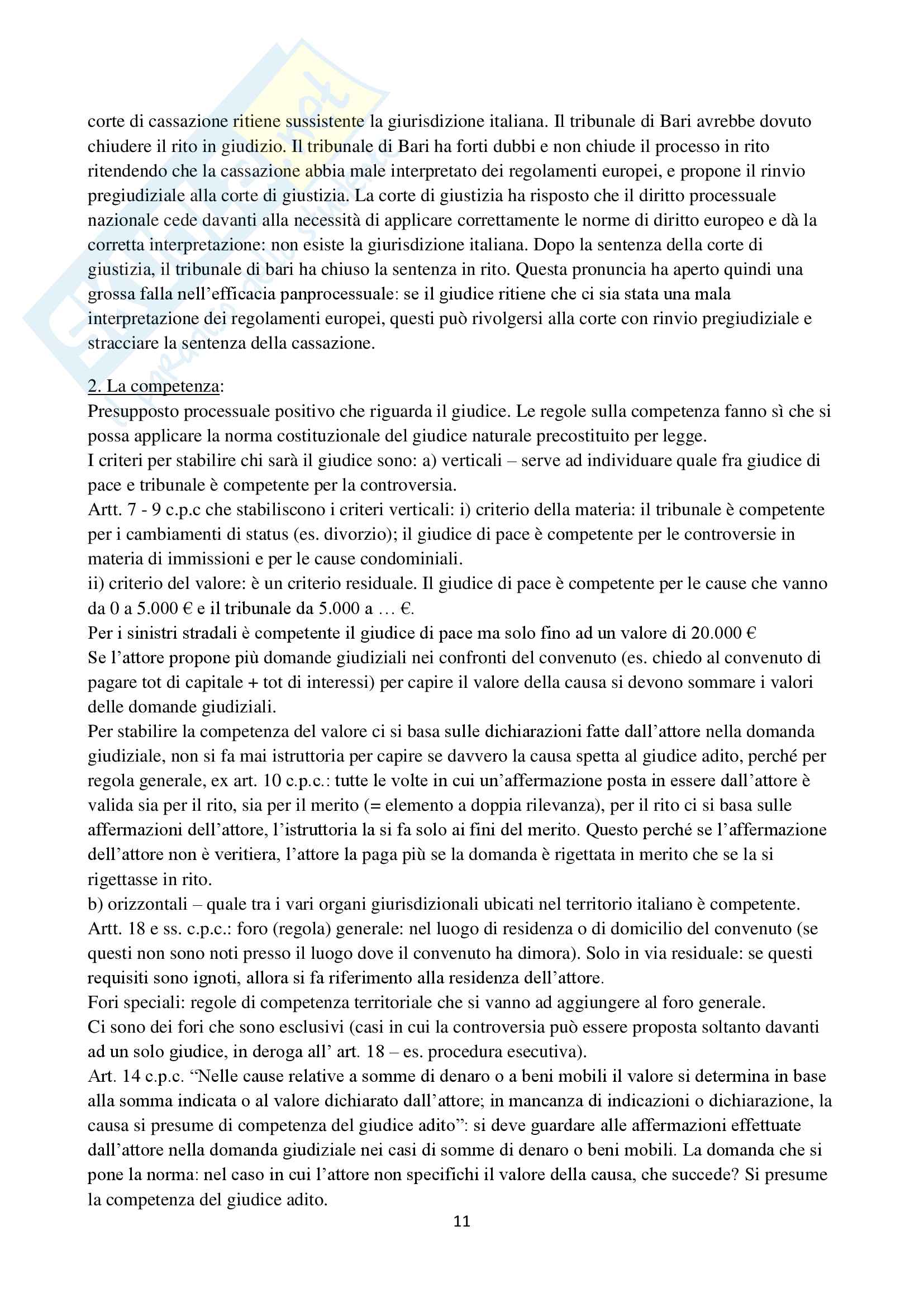 Appunti di Procedura Civile I D'Alessandro per esoneri. Unito Pag. 11