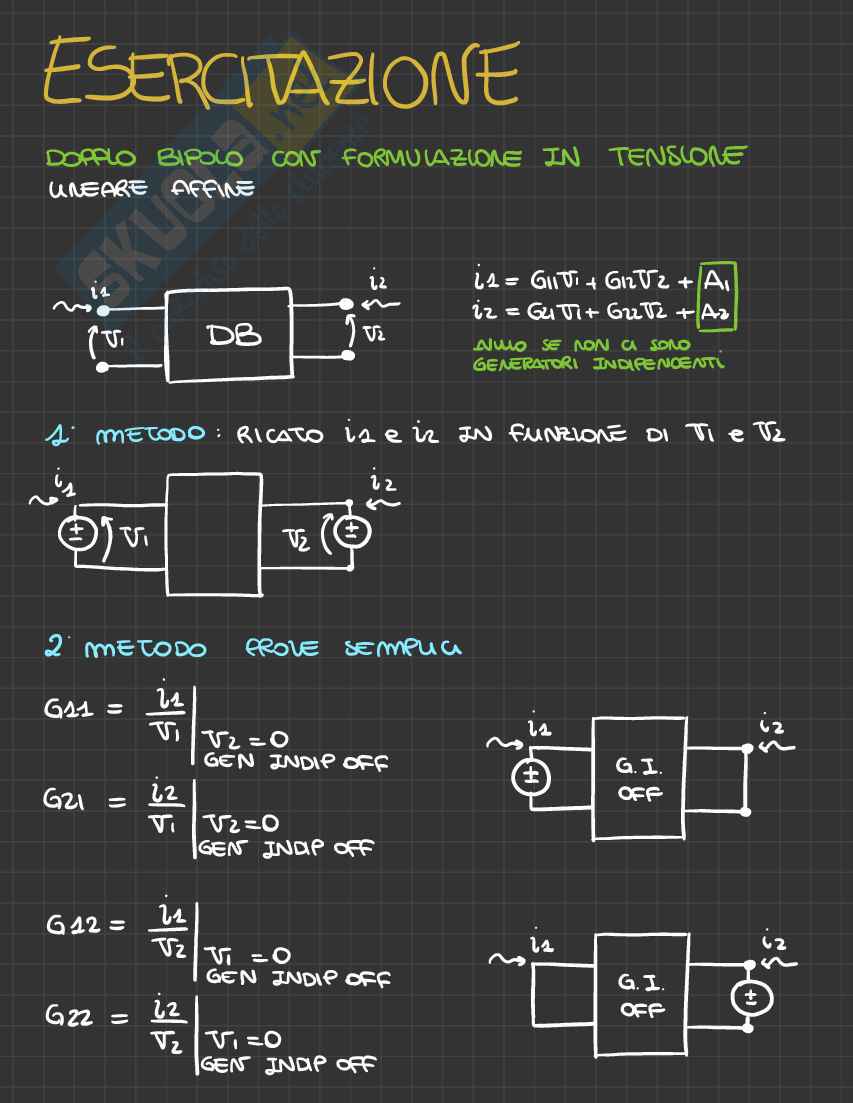 Esercitazione di Elettrotecnica - terza parte Pag. 1