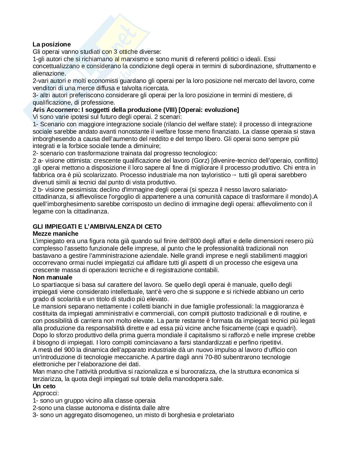 Sociologia economica e del lavoro  Pag. 86