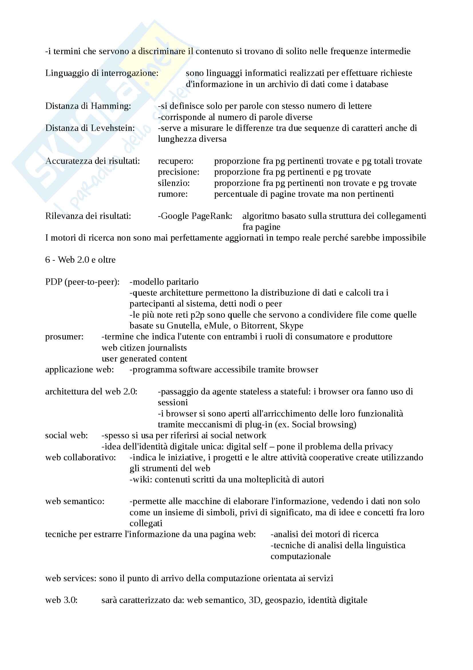 Riassunto esame Comunicazione digitale, prof. Ferrari, libro consigliato Web 2.0, Lafuente, Righi Pag. 6