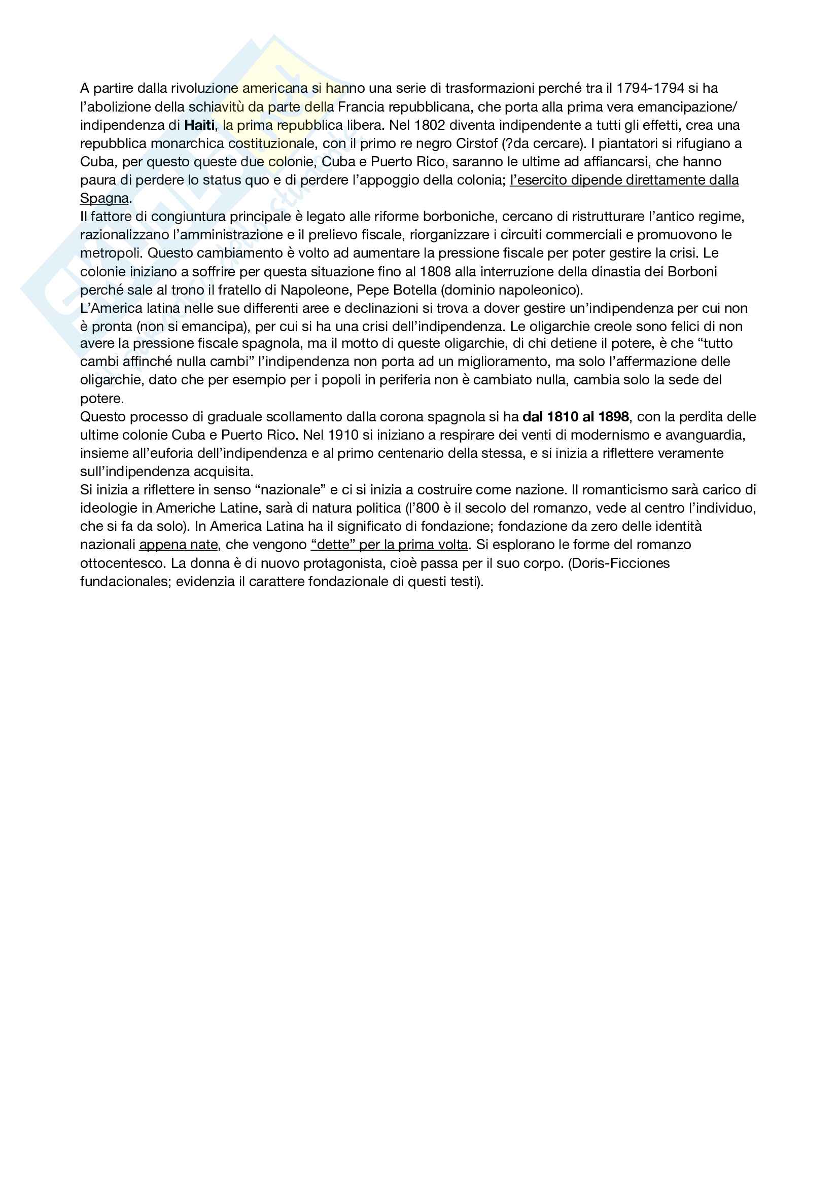 Letterature ispano americane 1 - Appunti completi corso Pag. 31
