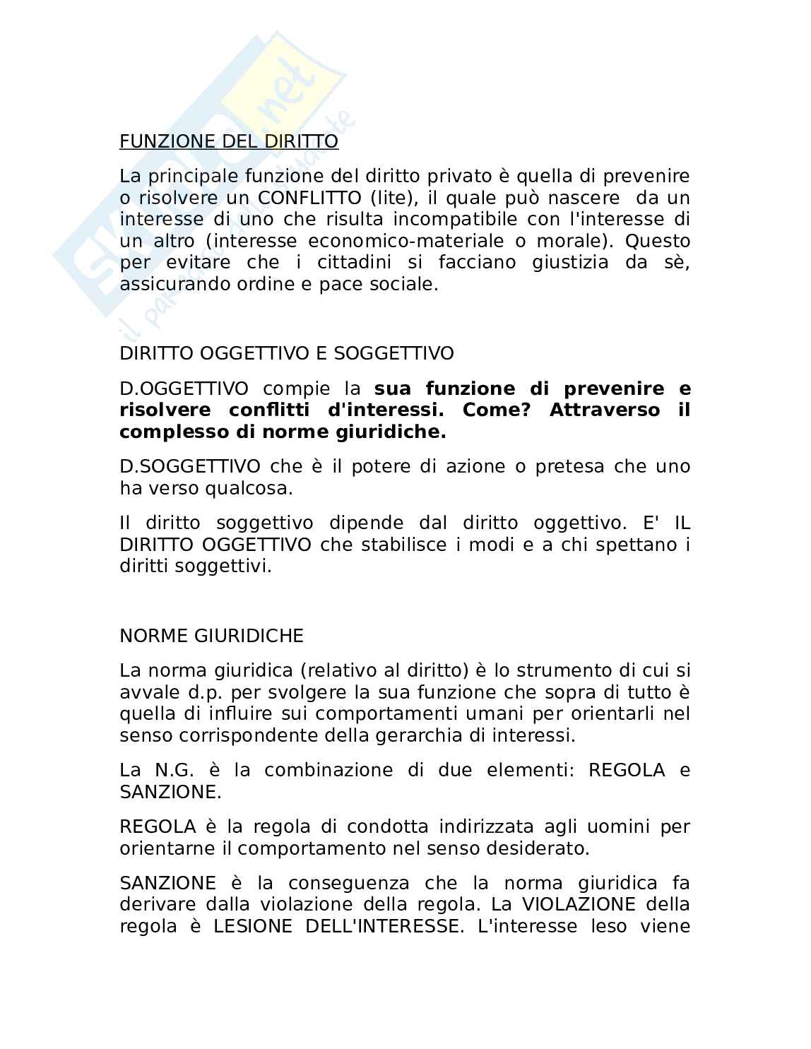 Riassunto esame Diritto privato, prof. Majello, libro consigliato Manuale di Diritto Privato, Roppo Pag. 2