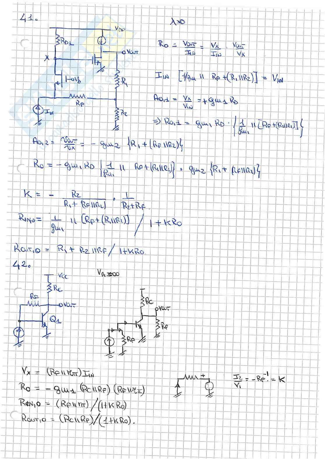 Appunti ed esercizi svolti di Elettronica I, Feedback: Parte 2 Pag. 6