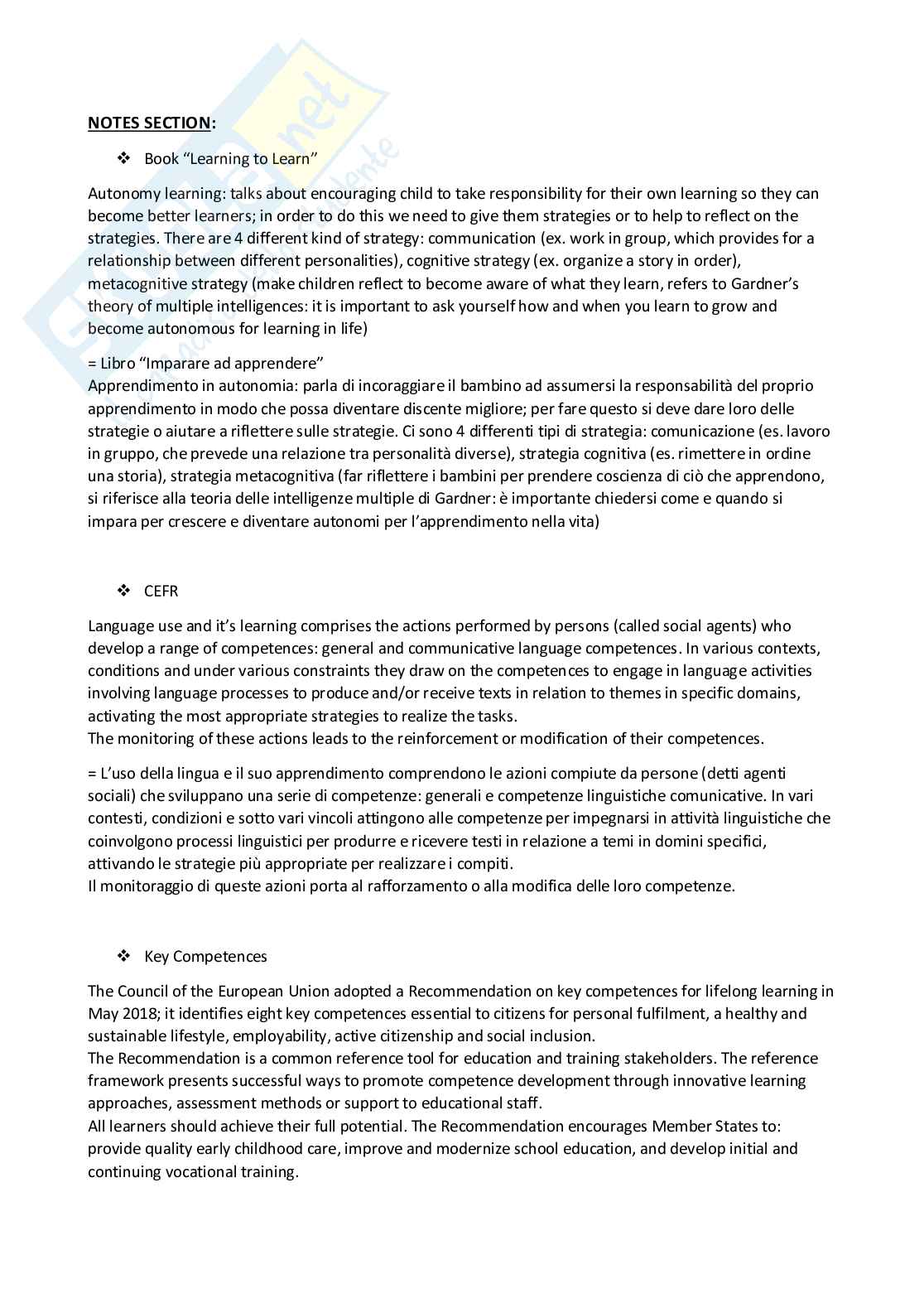 Laboratorio di lingua inglese (B024353) - Portfolio, esame scritto e orale, fonologia | SFP Notes Vol. 32 Pag. 51
