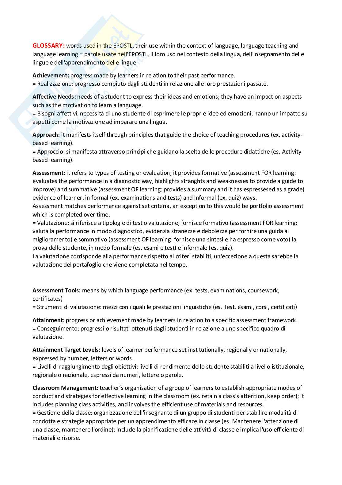 Laboratorio di lingua inglese (B024353) - Portfolio, esame scritto e orale, fonologia | SFP Notes Vol. 32 Pag. 76
