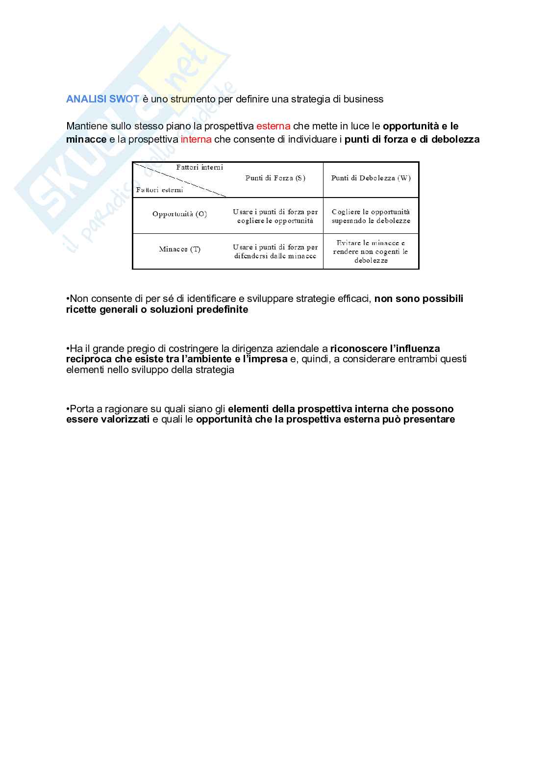 Riassunto esame Economia aziendale, Prof. Bagnoli Carlo, libro consigliato La strategia aziendale, il sistema di business - Economia aziendale tra tradizione e innovazione, Carlo Bagnoli Pag. 2