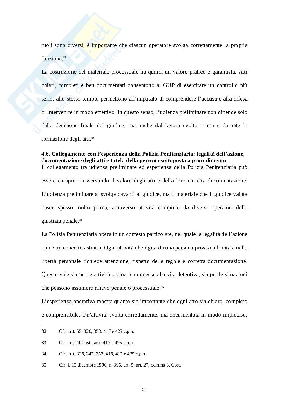 L’udienza preliminare: funzioni e modalità Pag. 51