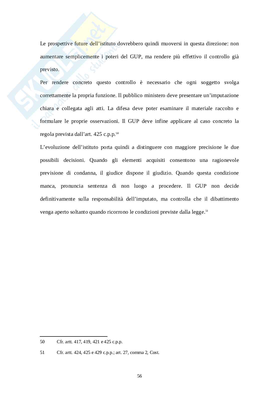L’udienza preliminare: funzioni e modalità Pag. 56