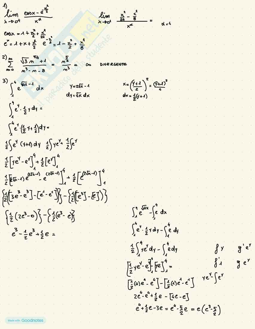 Esercizi compito Analisi matematica 1 Pag. 2