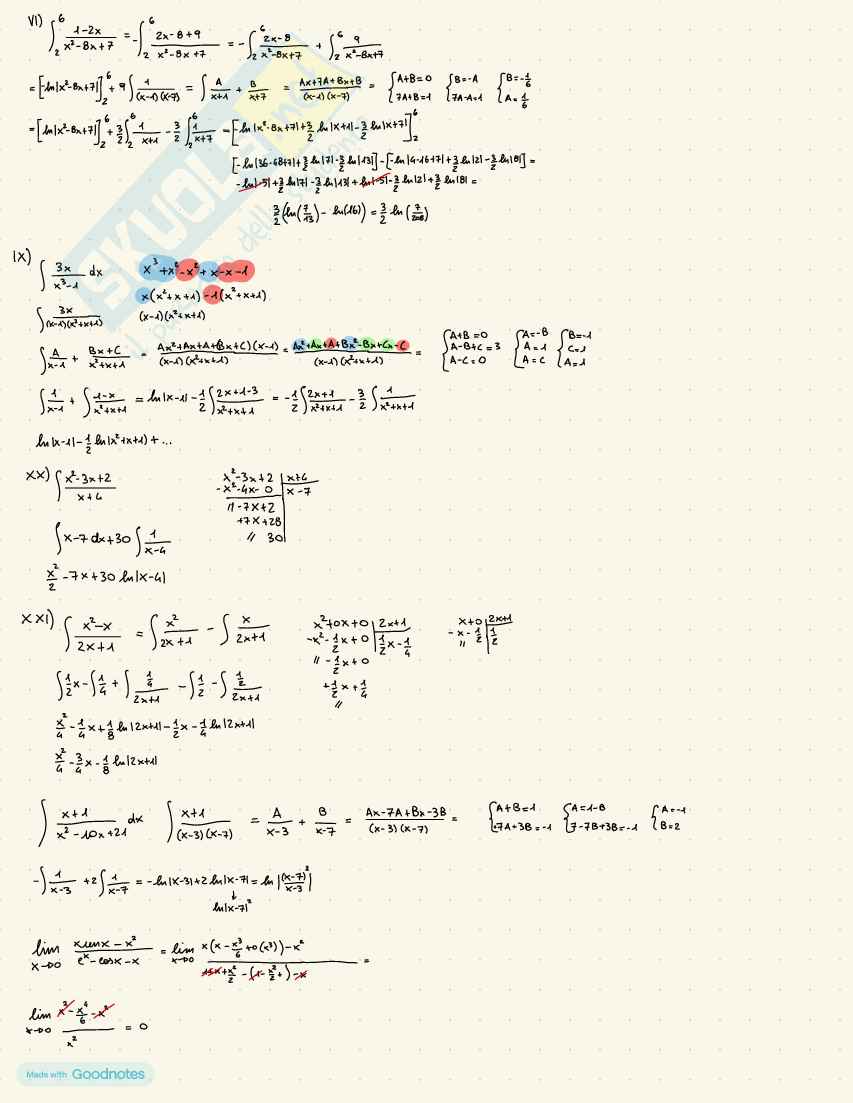 Esercizi compito Analisi matematica 1 Pag. 6