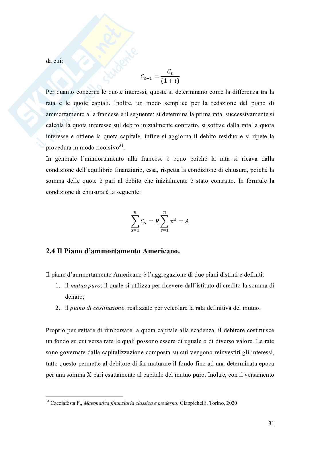 Valutazione della sostenibilità di un mutuo: analisi finanziaria Pag. 31