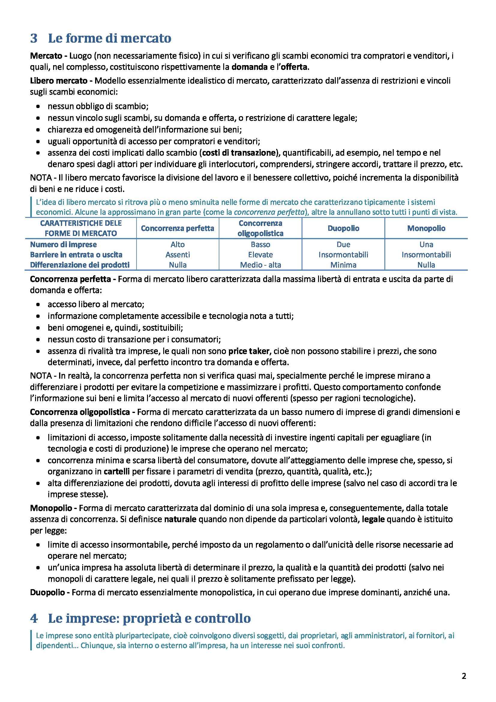 Economia e gestione delle imprese - Appunti Pag. 2
