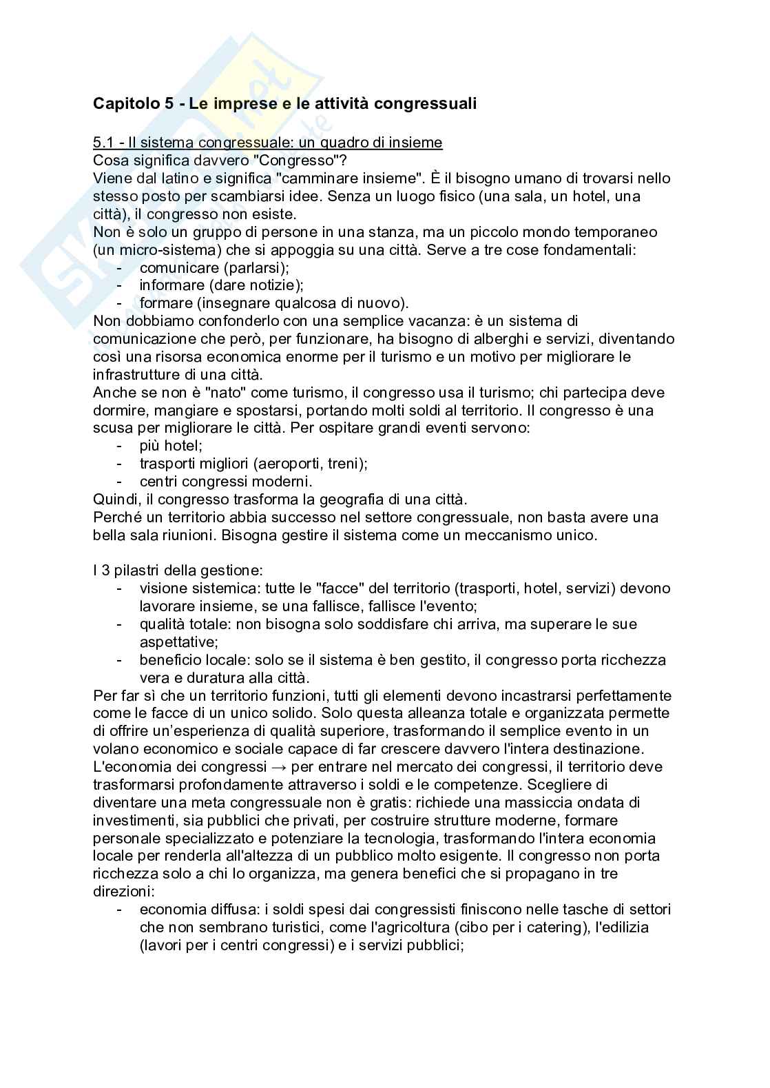 Riassunto esame Economia e gestione delle imprese turistiche, Prof. Sampieri Sara, libro consigliato Economia e gestione delle imprese, Sampieri   Pag. 1