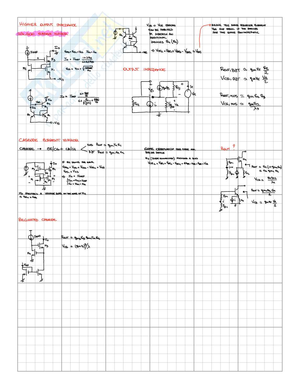  Appunti Elettronica analogica sugli stadi Cascode  Pag. 6