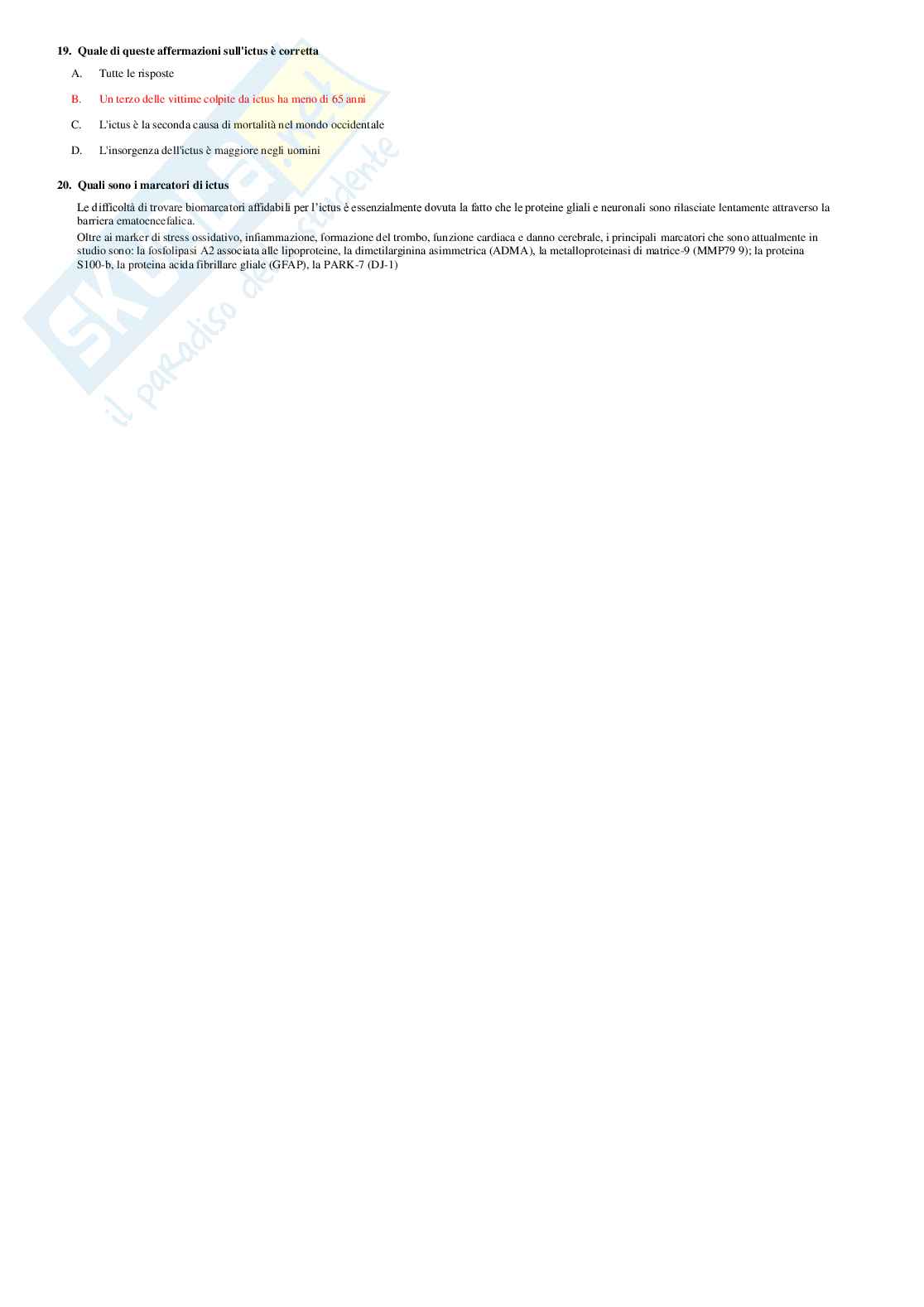 Paniere per esame di Biochimica Clinica Pag. 61