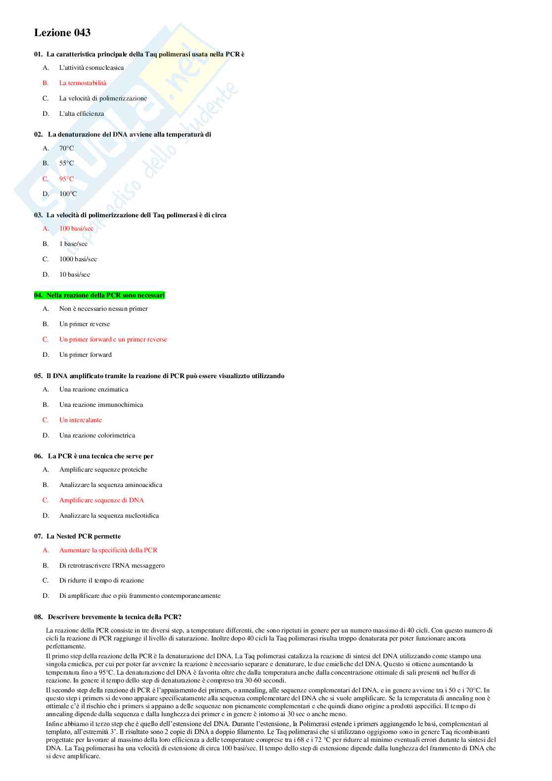 Paniere per esame di Biochimica Clinica Pag. 86