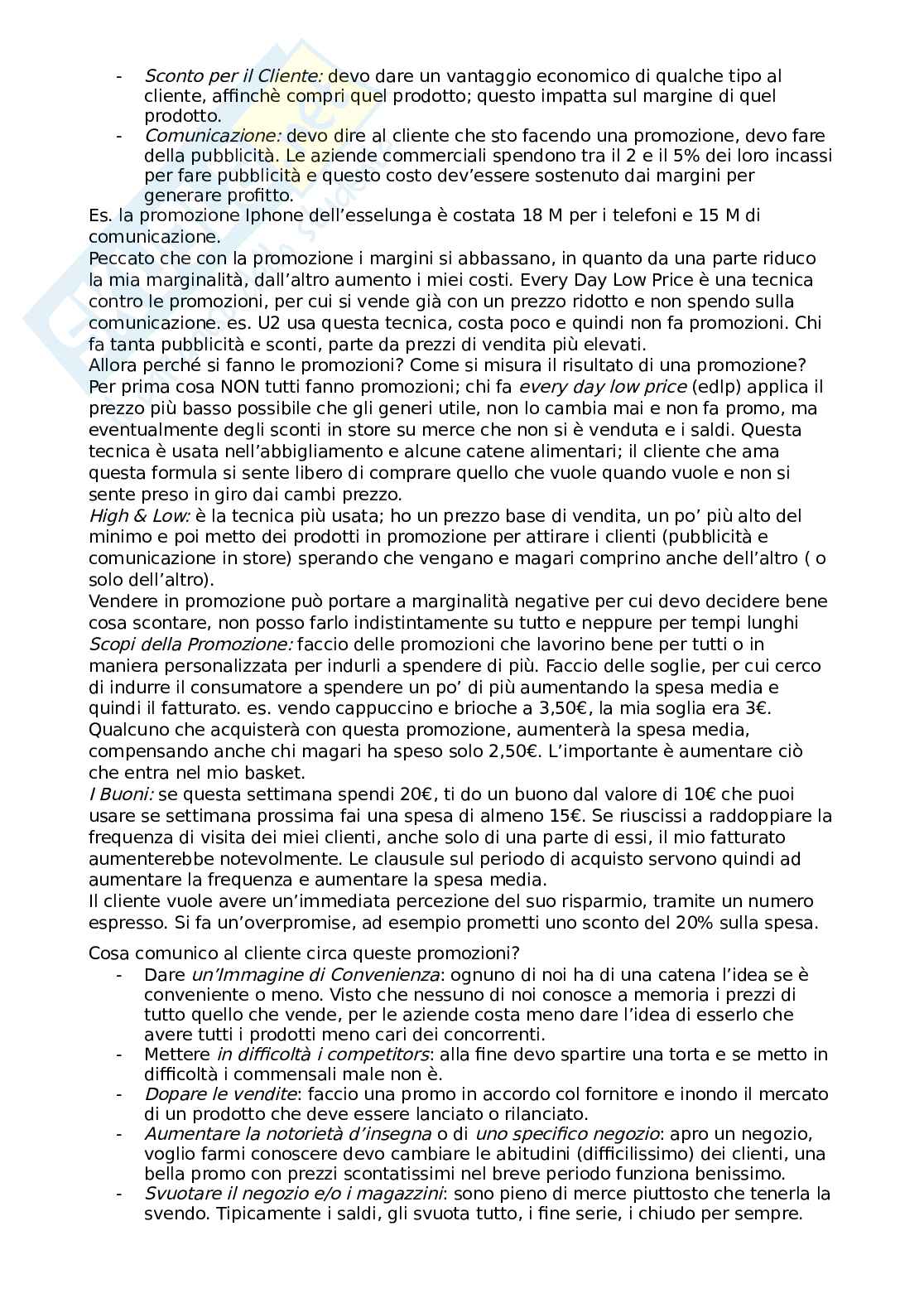 Riassunto esame In-store marketing, Prof. Benassi Guido, libro consigliato Gli indicatori di prestazione del negozio. I numeri che orientano le decisioni, 2009, Franco Angeli., Schmidt, E. Pag. 21