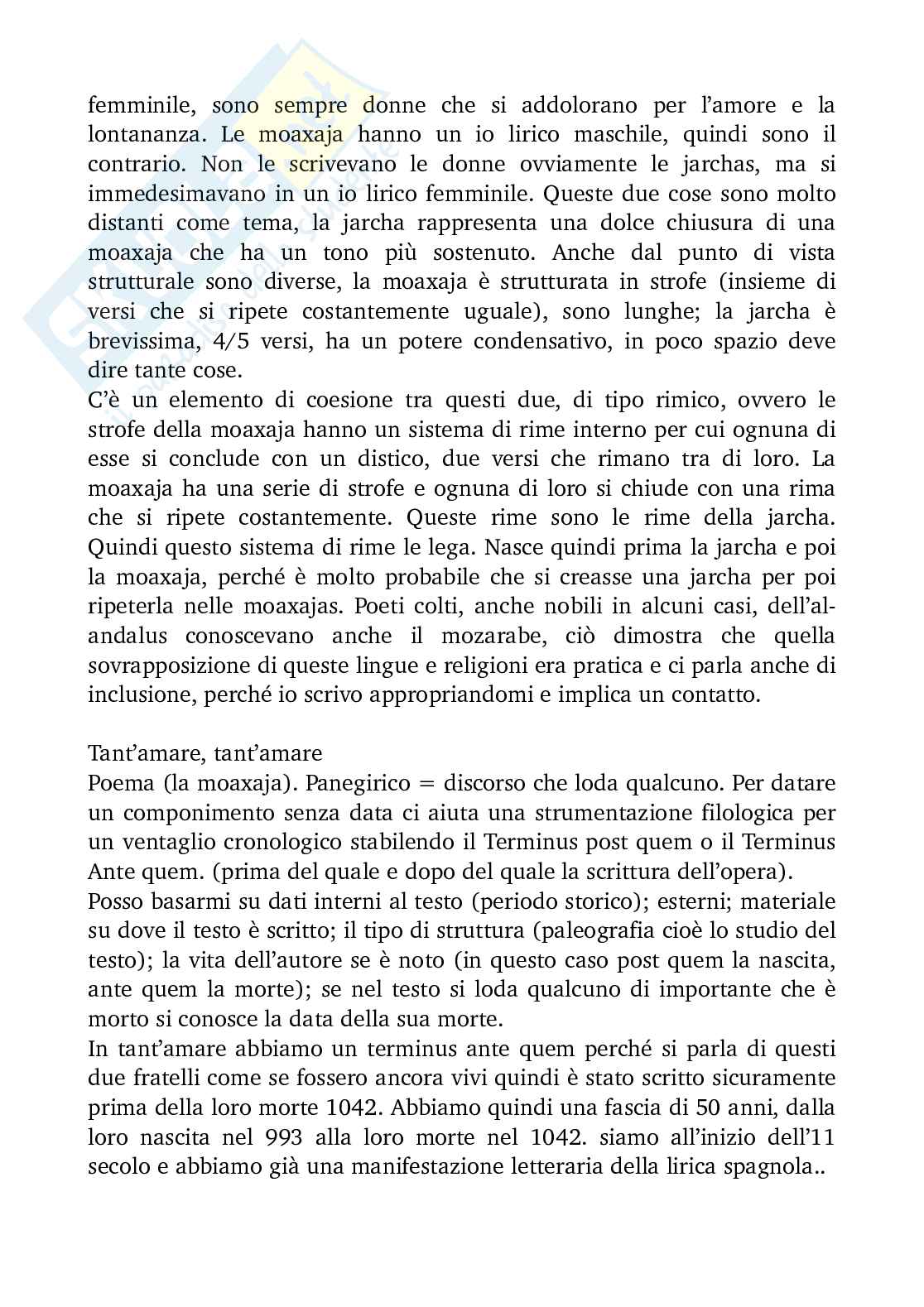 Appunti di Letteratura spagnola I  Pag. 2