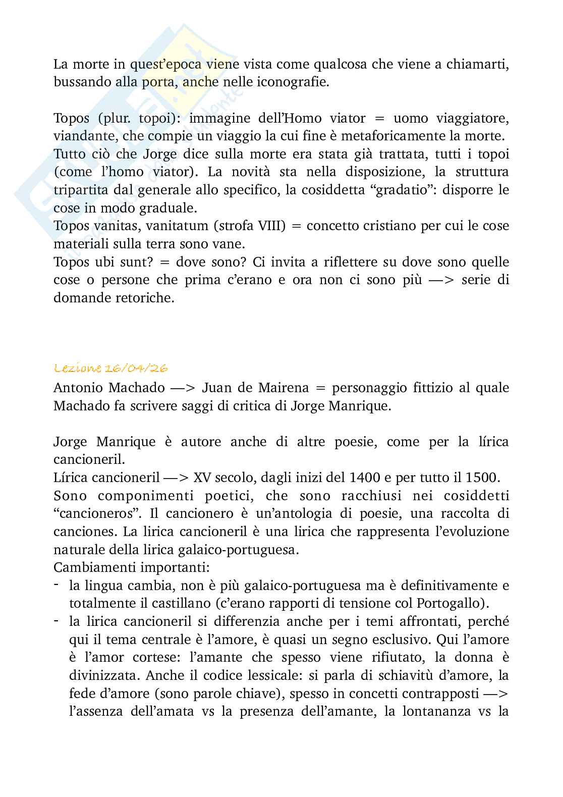 Appunti di Letteratura spagnola I  Pag. 26