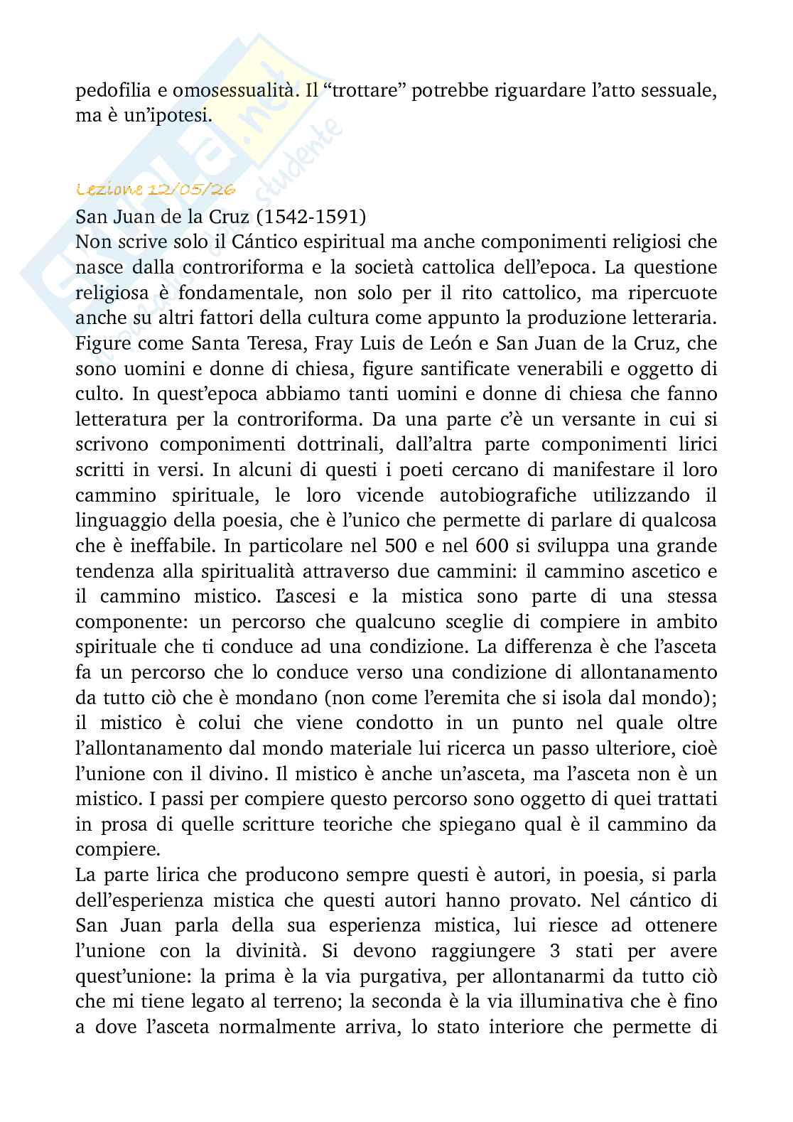 Appunti di Letteratura spagnola I  Pag. 51