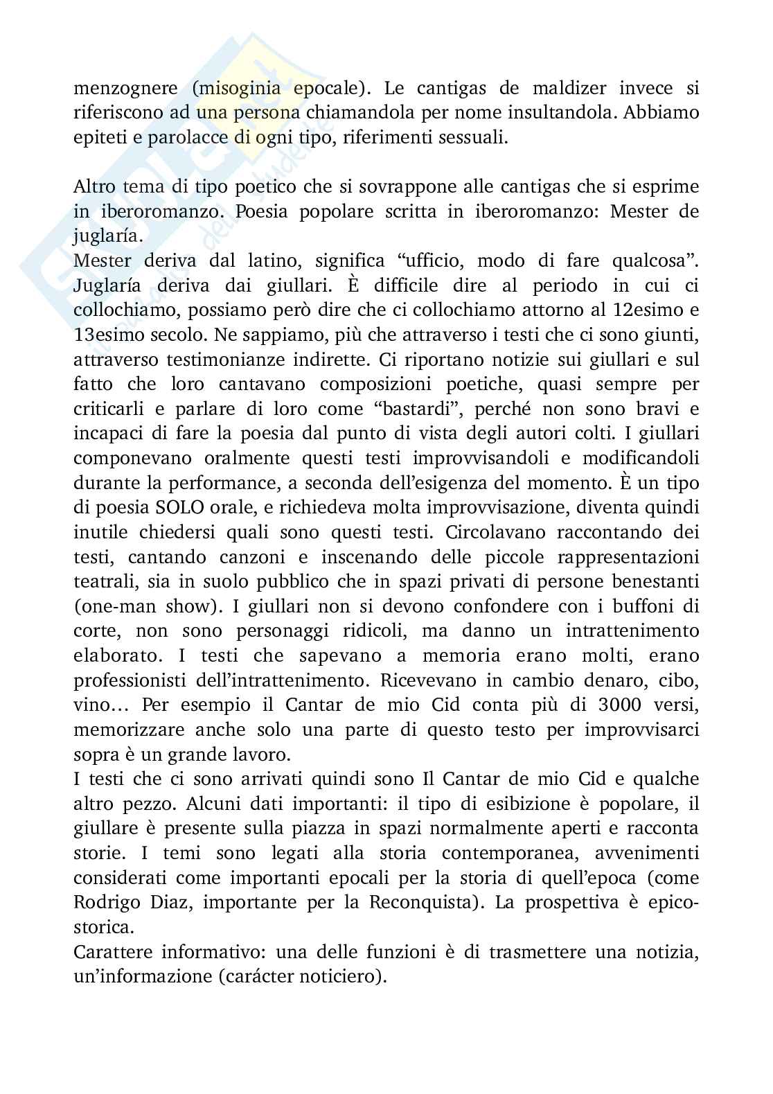 Appunti di Letteratura spagnola I  Pag. 6