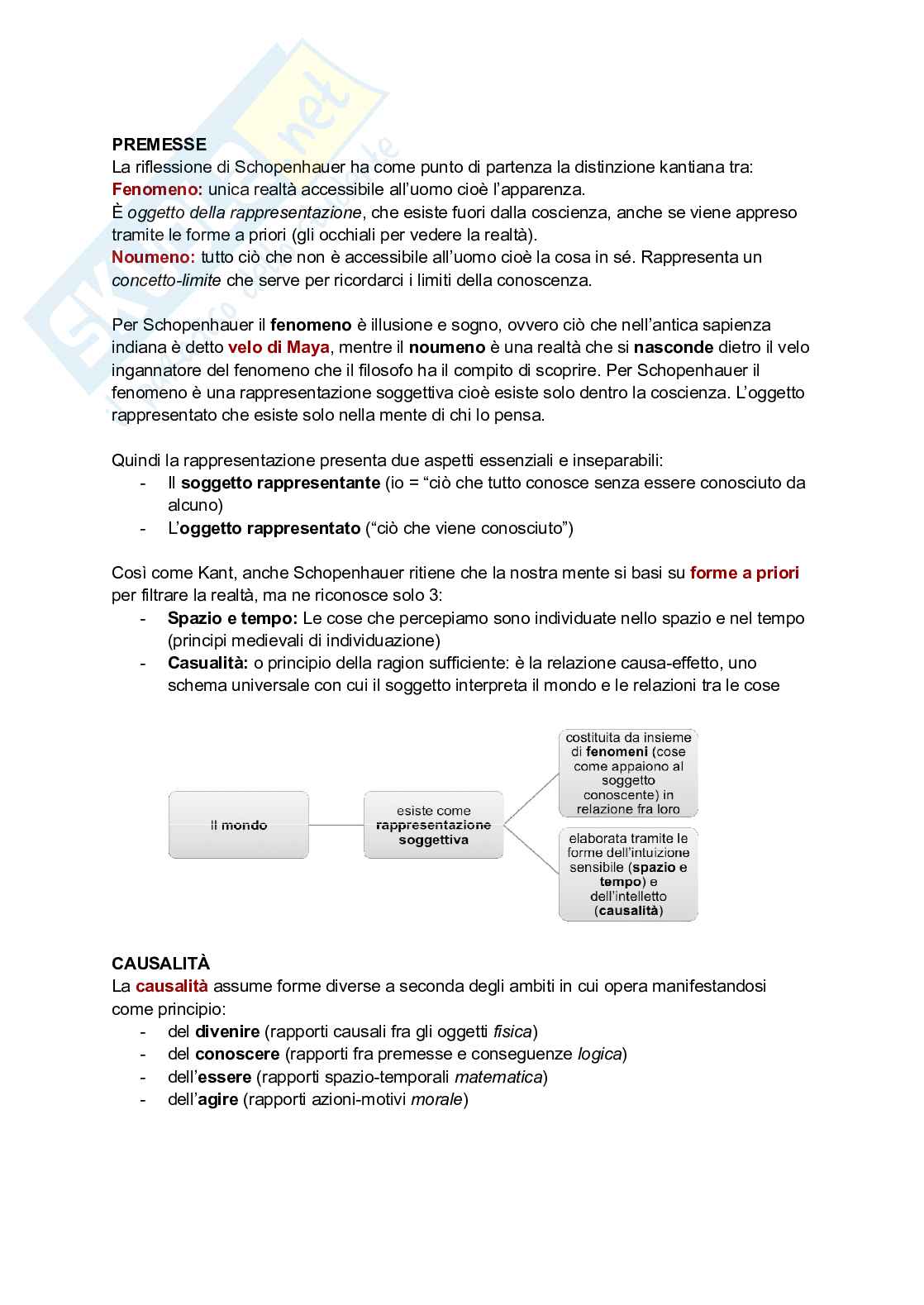 Arthur Schopenhauer: volontà, rappresentazione e pessimismo Pag. 2