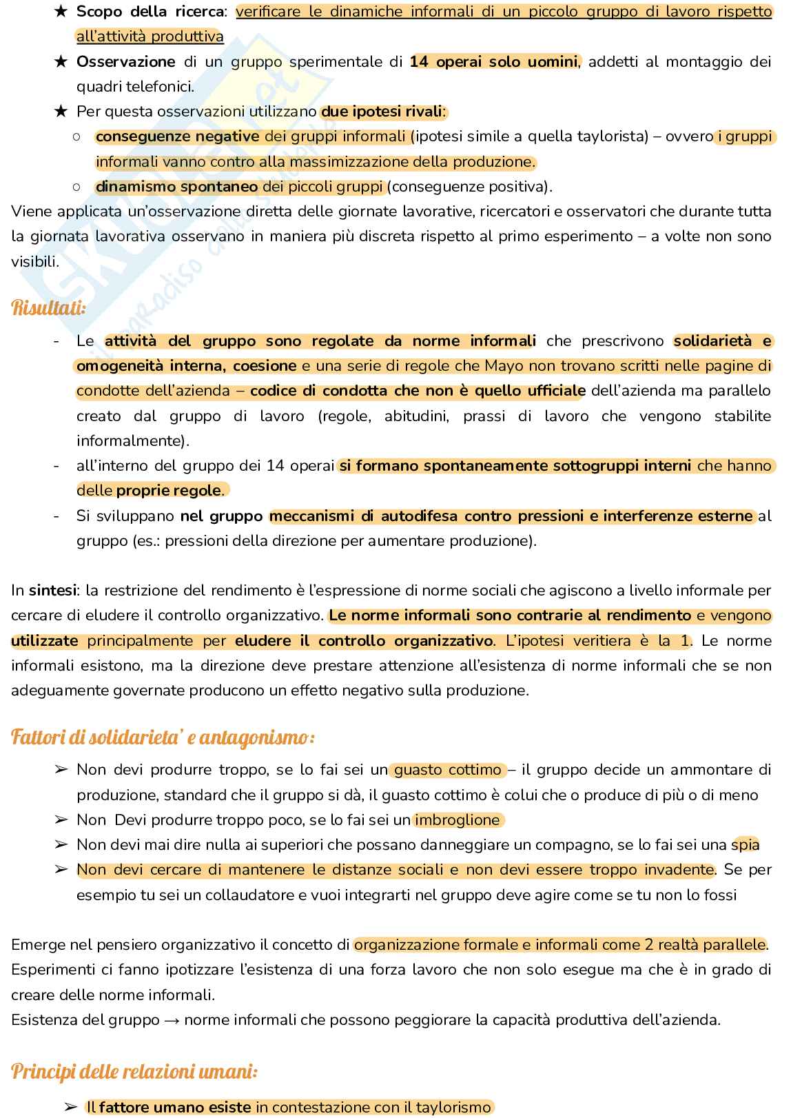 Appunti Teoria dell'organizzazione, 1 modulo Pag. 21