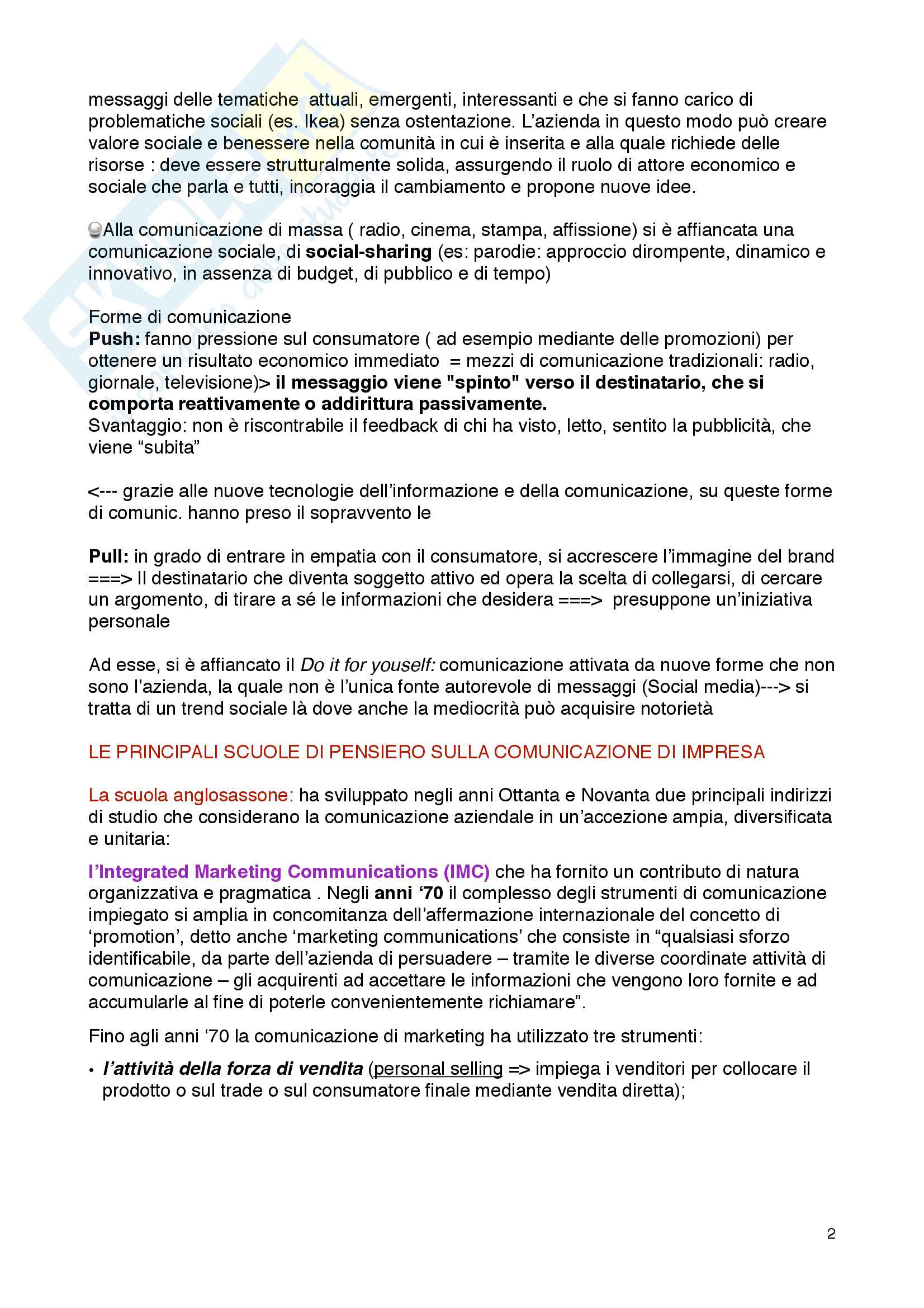 Economia e tecnica della Comunicazione aziendale: appunti del corso Pag. 2