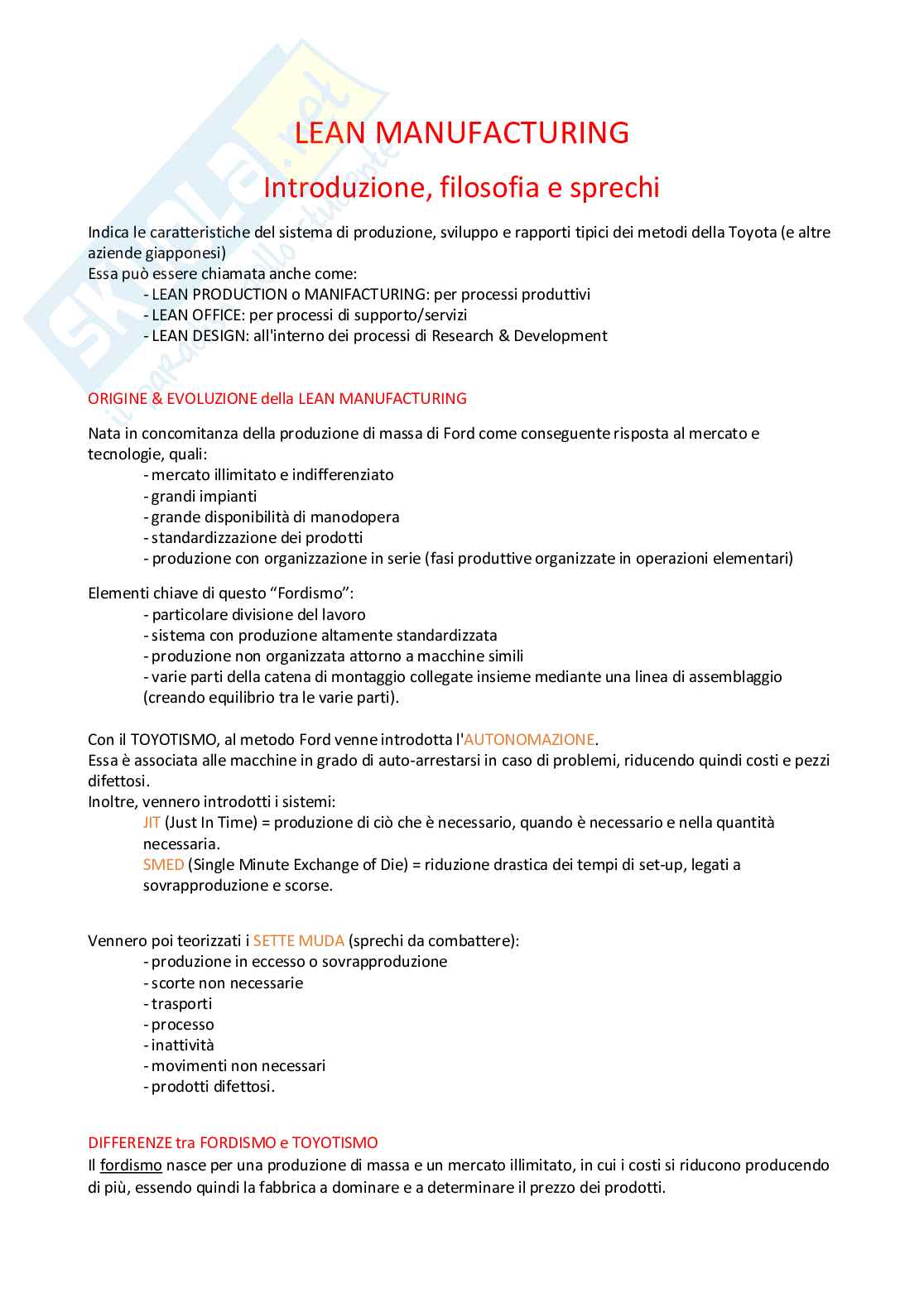 Appunti completi Gestione industriale Pag. 1